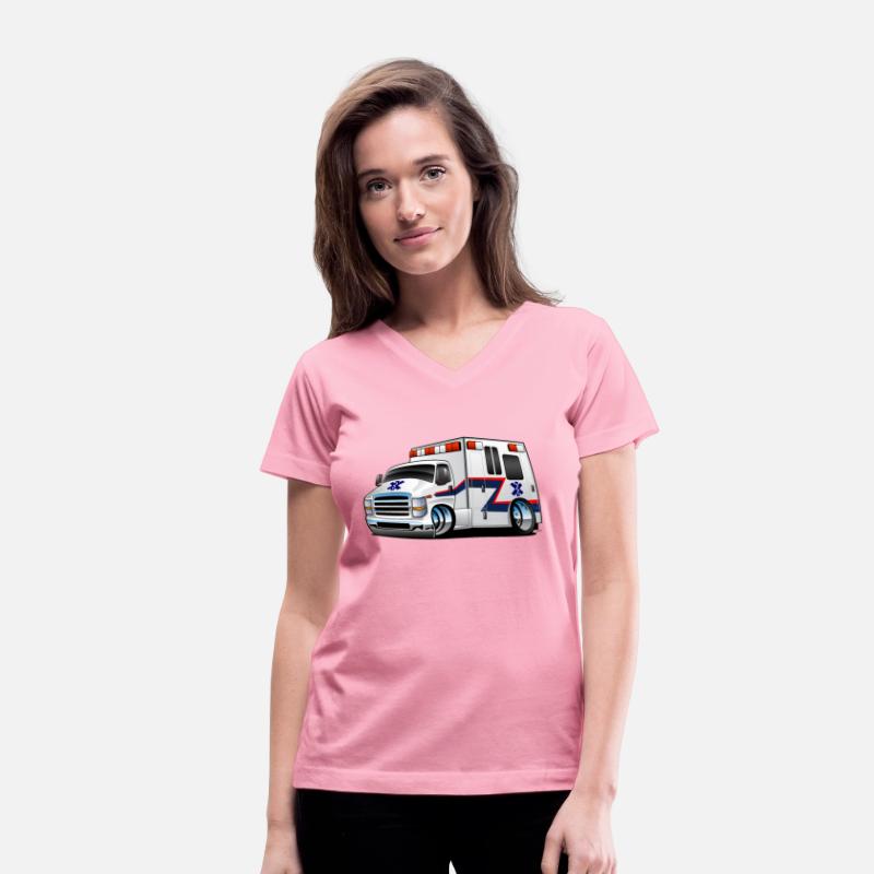 Paramedic EMT Ambulance Rescue Truck Cartoon