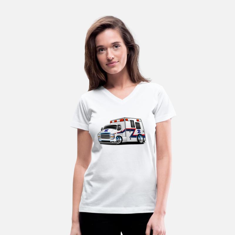 Paramedic EMT Ambulance Rescue Truck Cartoon