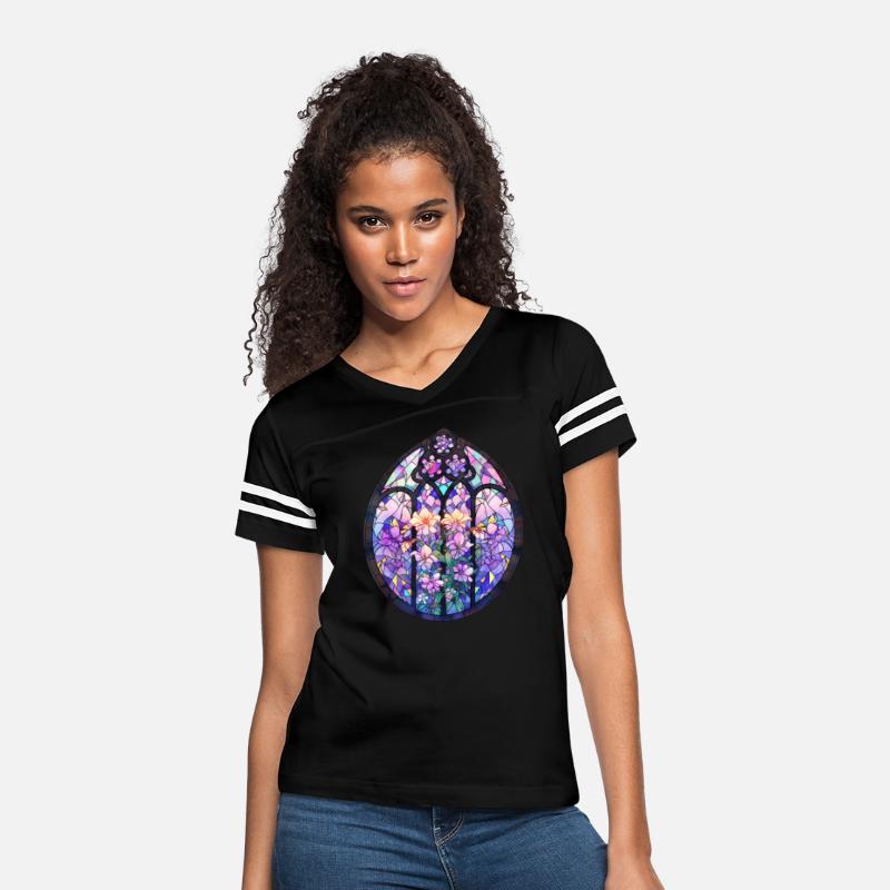 Pastel Goth Round Floral Stained Glass