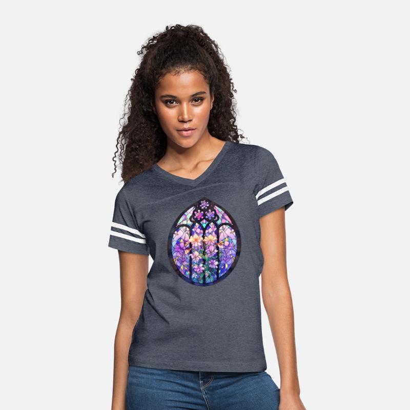 Pastel Goth Round Floral Stained Glass
