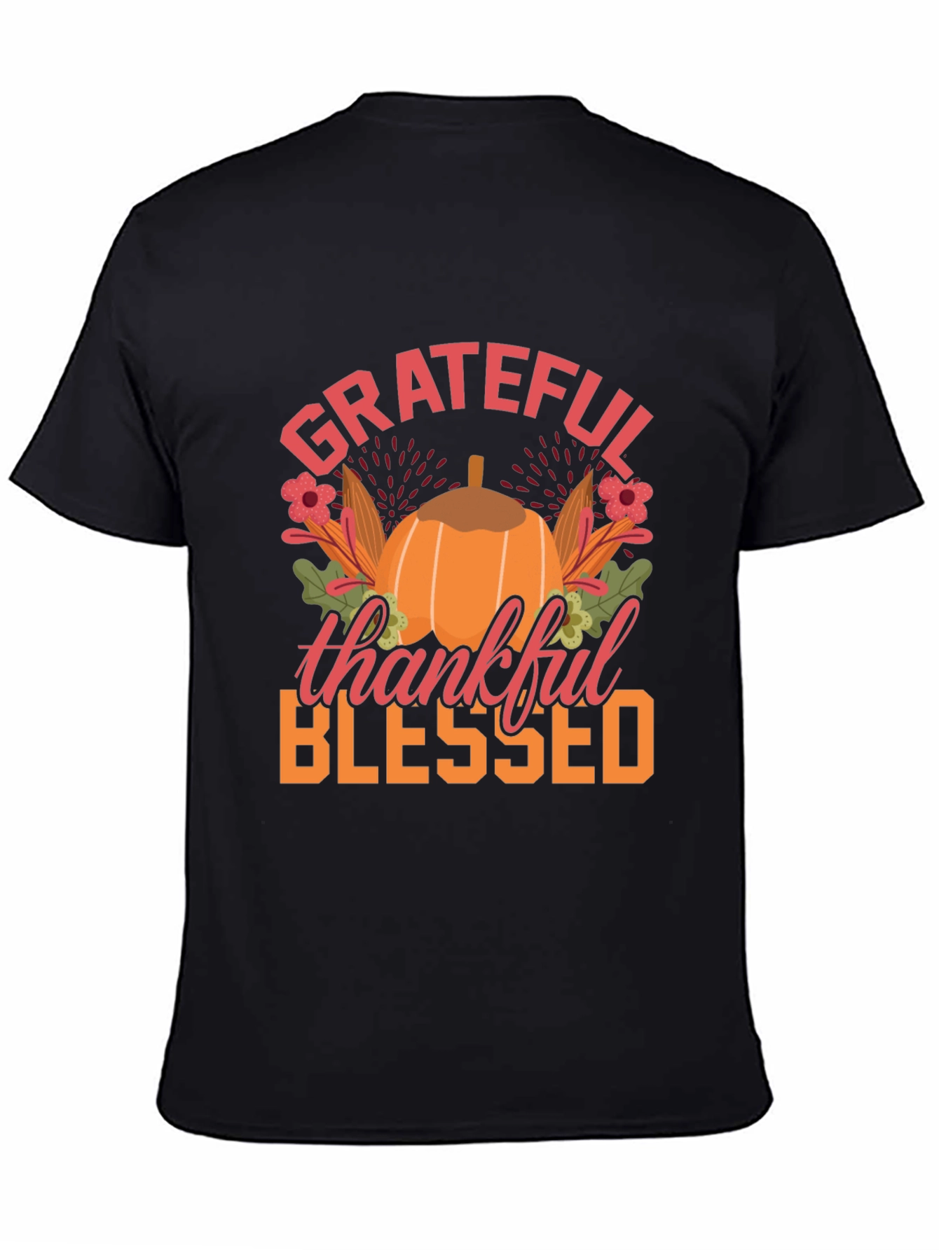 Grateful Thankful Blessed Thanksgiving T-Shirt