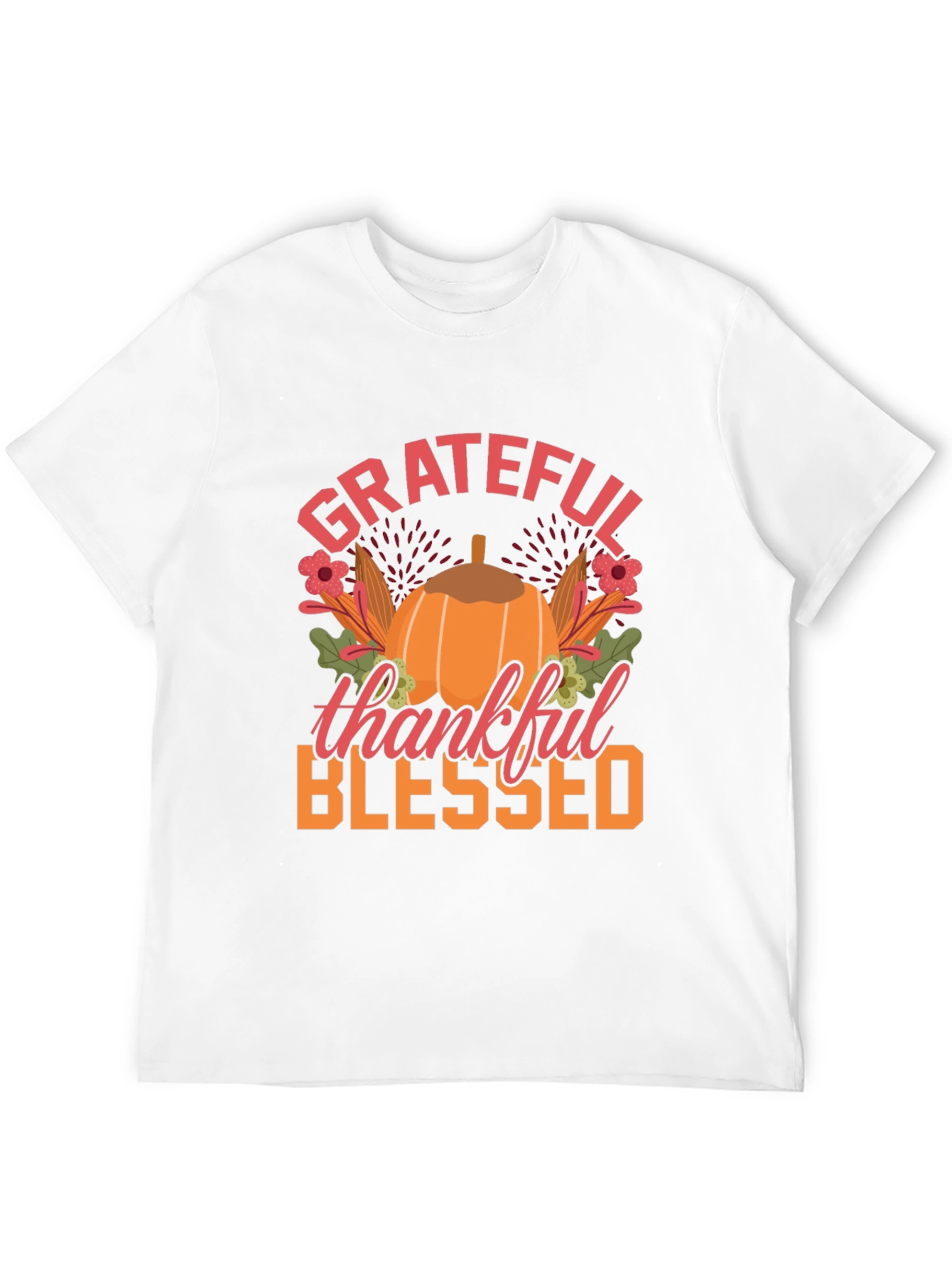 Grateful Thankful Blessed Thanksgiving T-Shirt