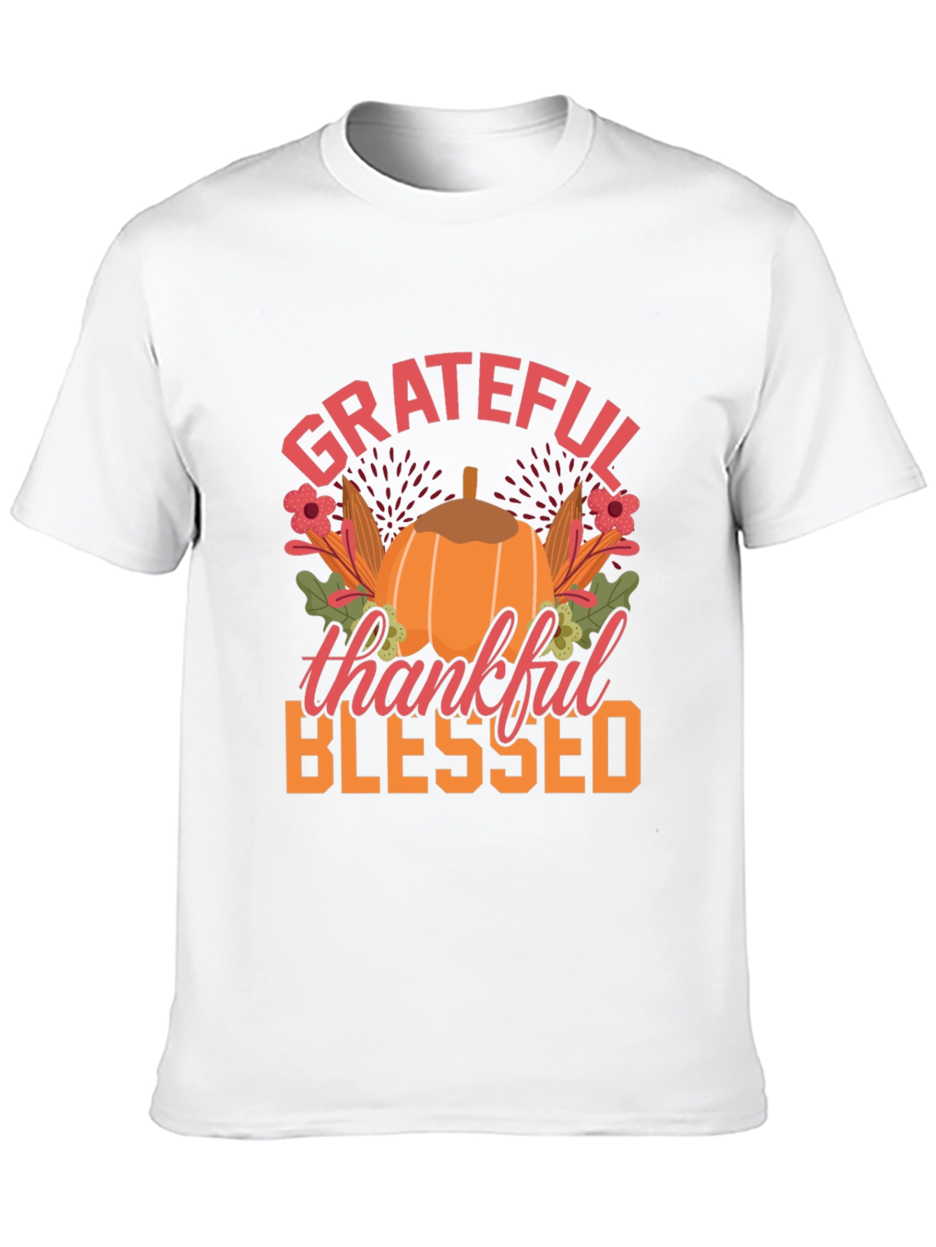 Grateful Thankful Blessed Thanksgiving T-Shirt