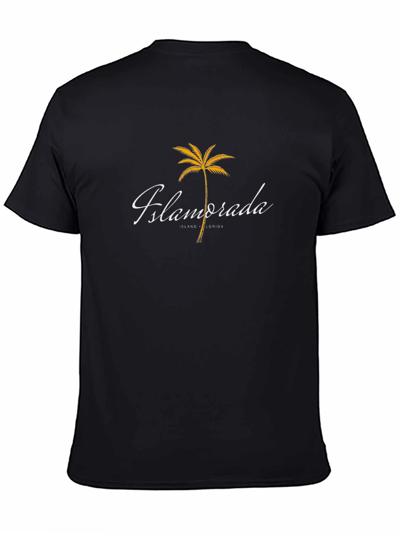 Islamorada Florida Palm Tree Black T-Shirt