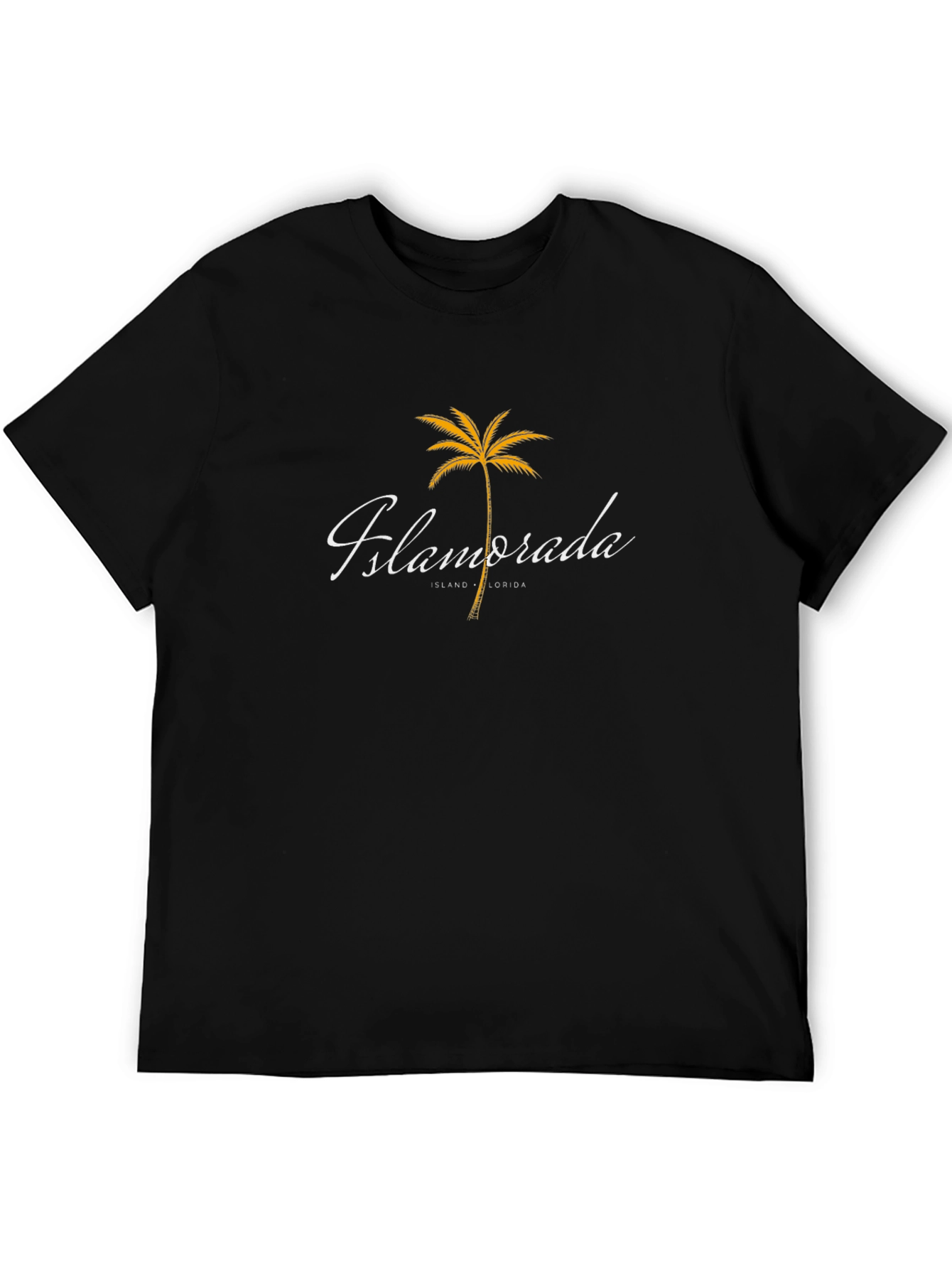 Islamorada Florida Palm Tree Black T-Shirt