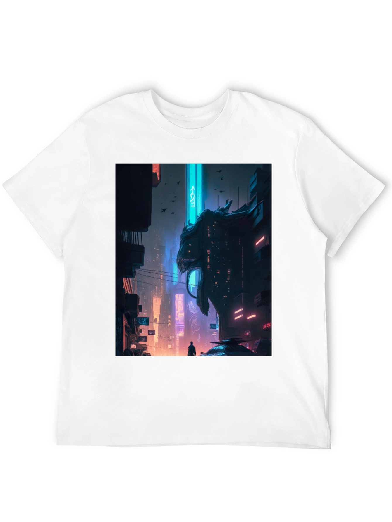 Cyberpunk Cityscape Graphic Tee