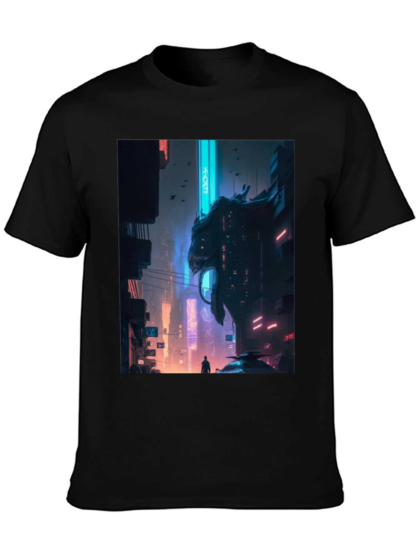 Cyberpunk Cityscape Graphic Tee