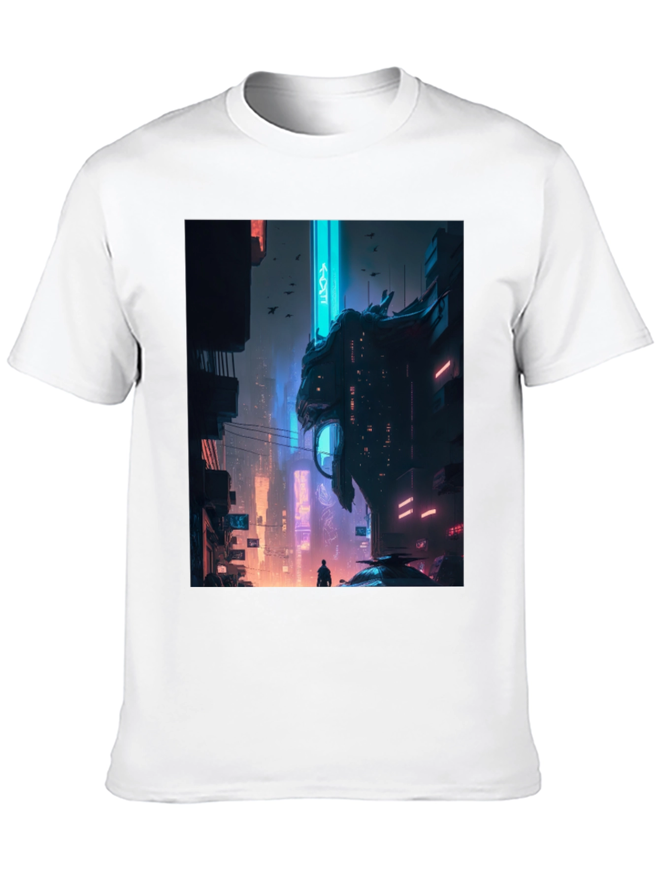 Cyberpunk Cityscape Graphic Tee