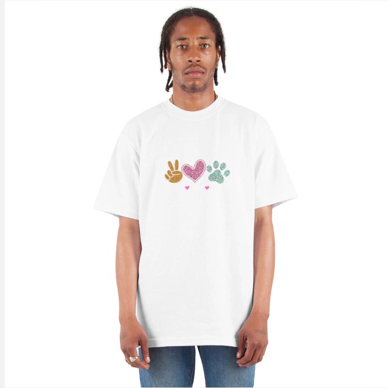 Peace Love Paws Leopard Print Design
