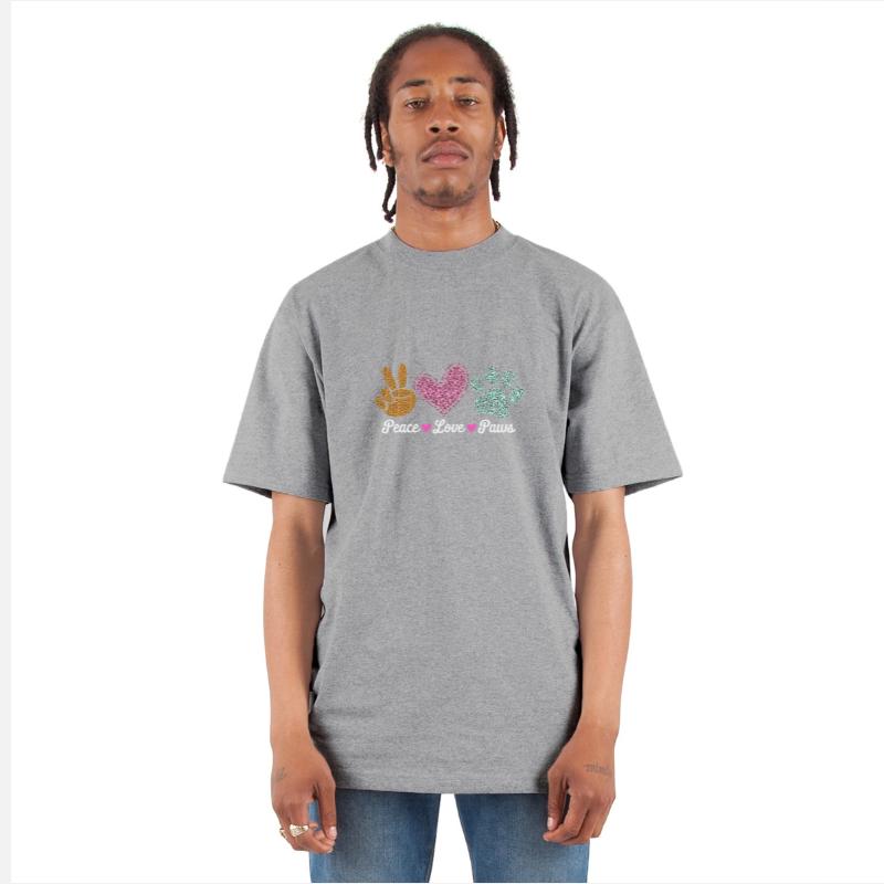 Peace Love Paws Leopard Print Design