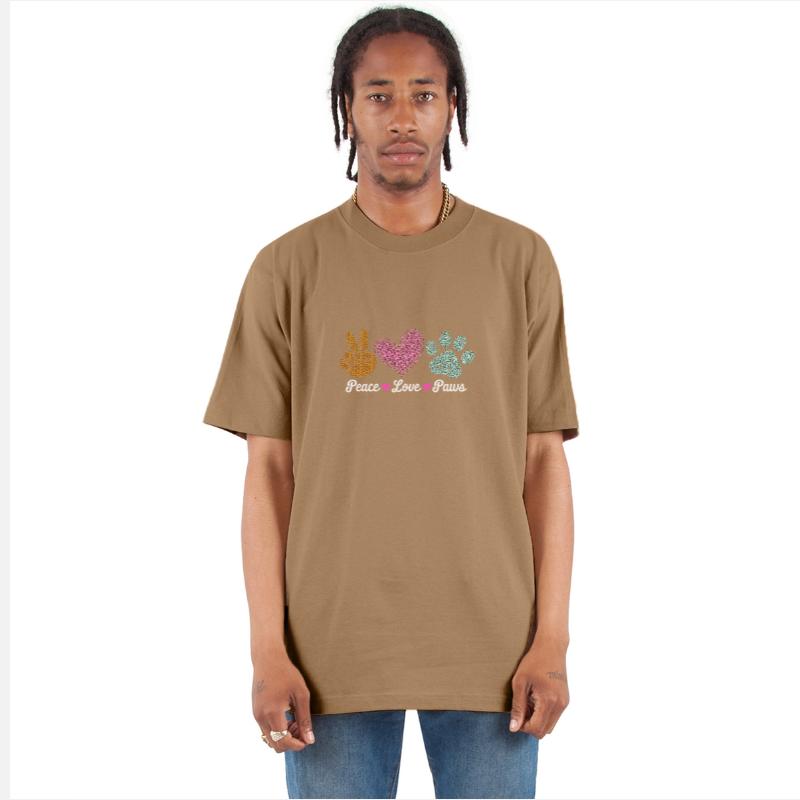 Peace Love Paws Leopard Print Design