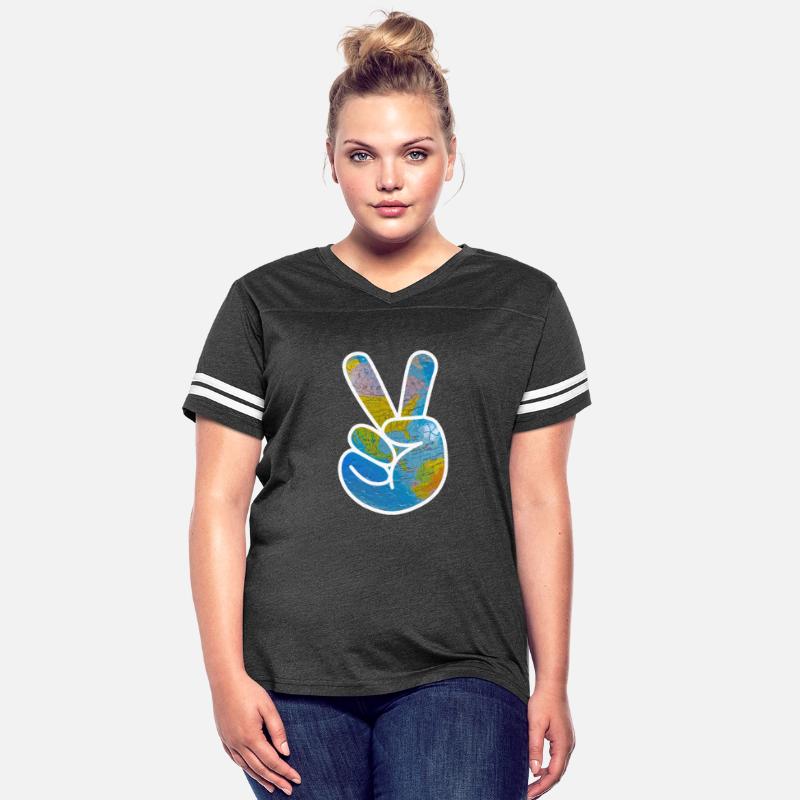 Peace On Earth Map Big Hand Sign World Peace