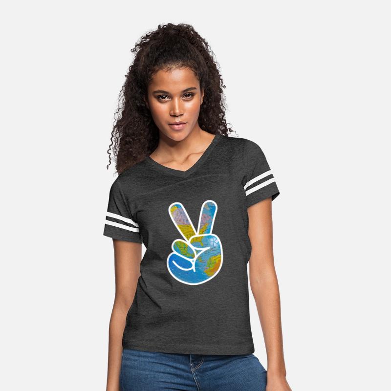 Peace On Earth Map Big Hand Sign World Peace