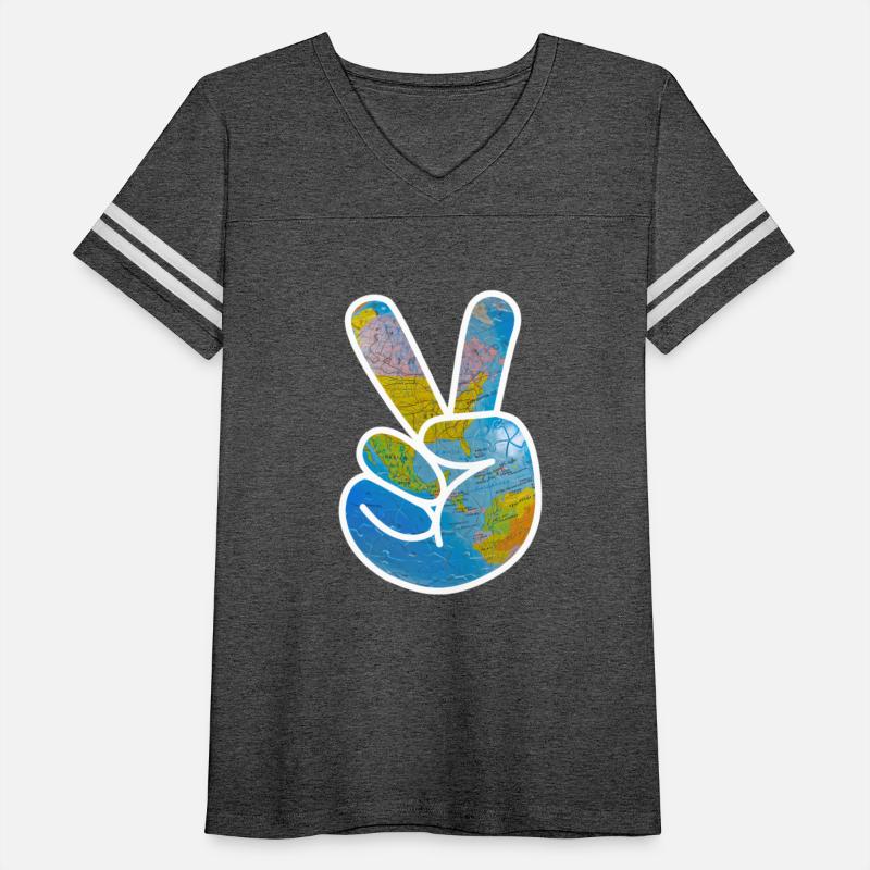 Peace On Earth Map Big Hand Sign World Peace