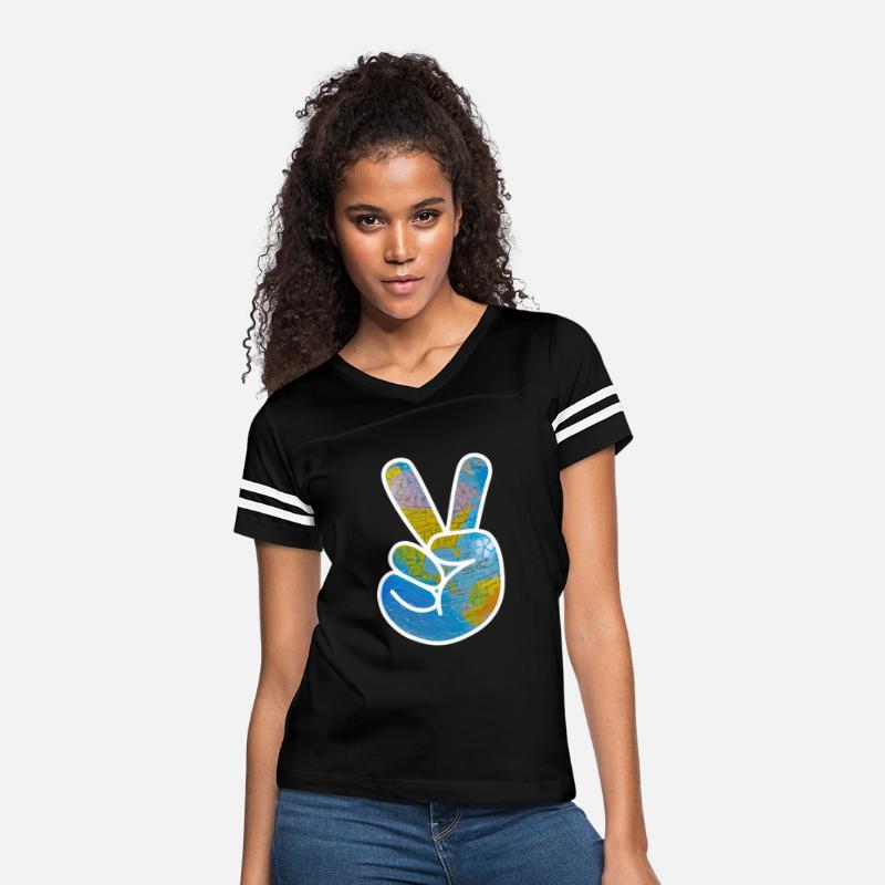 Peace On Earth Map Big Hand Sign World Peace