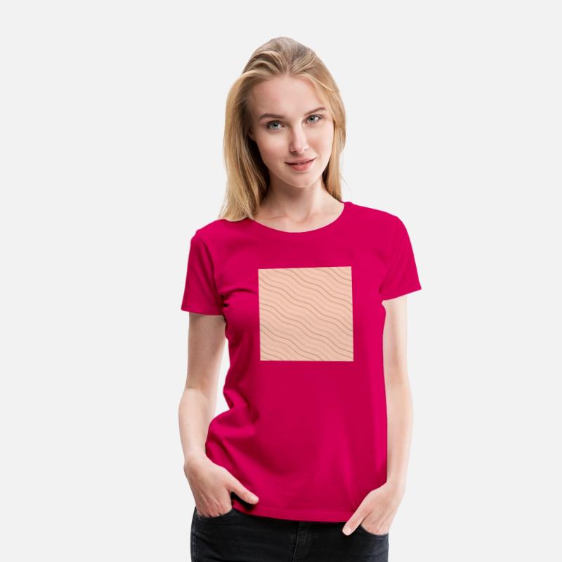 Peach and Brown Wavy Line Pattern Design