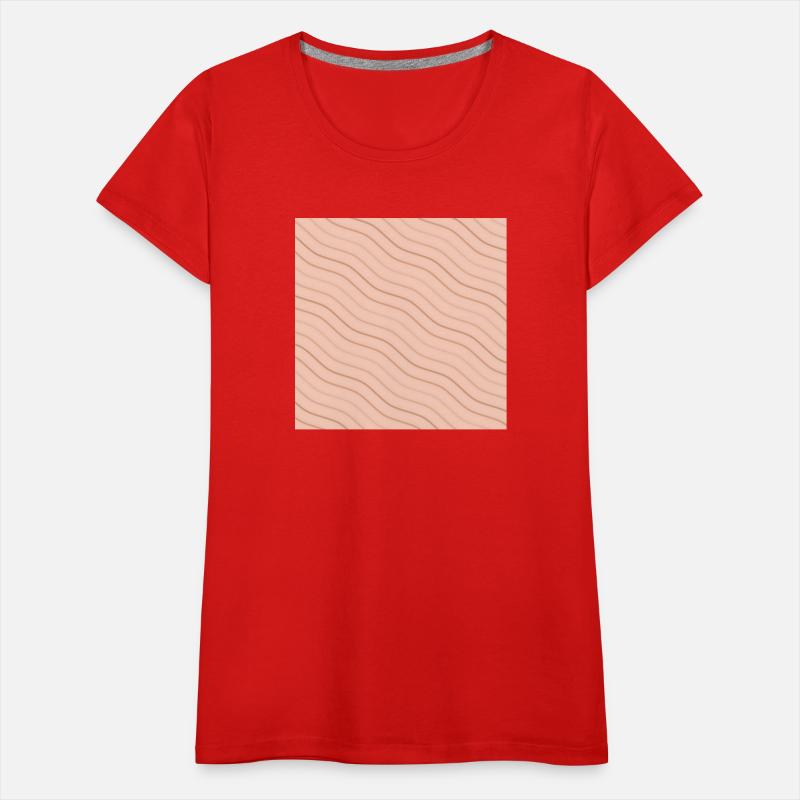 Peach and Brown Wavy Line Pattern Design