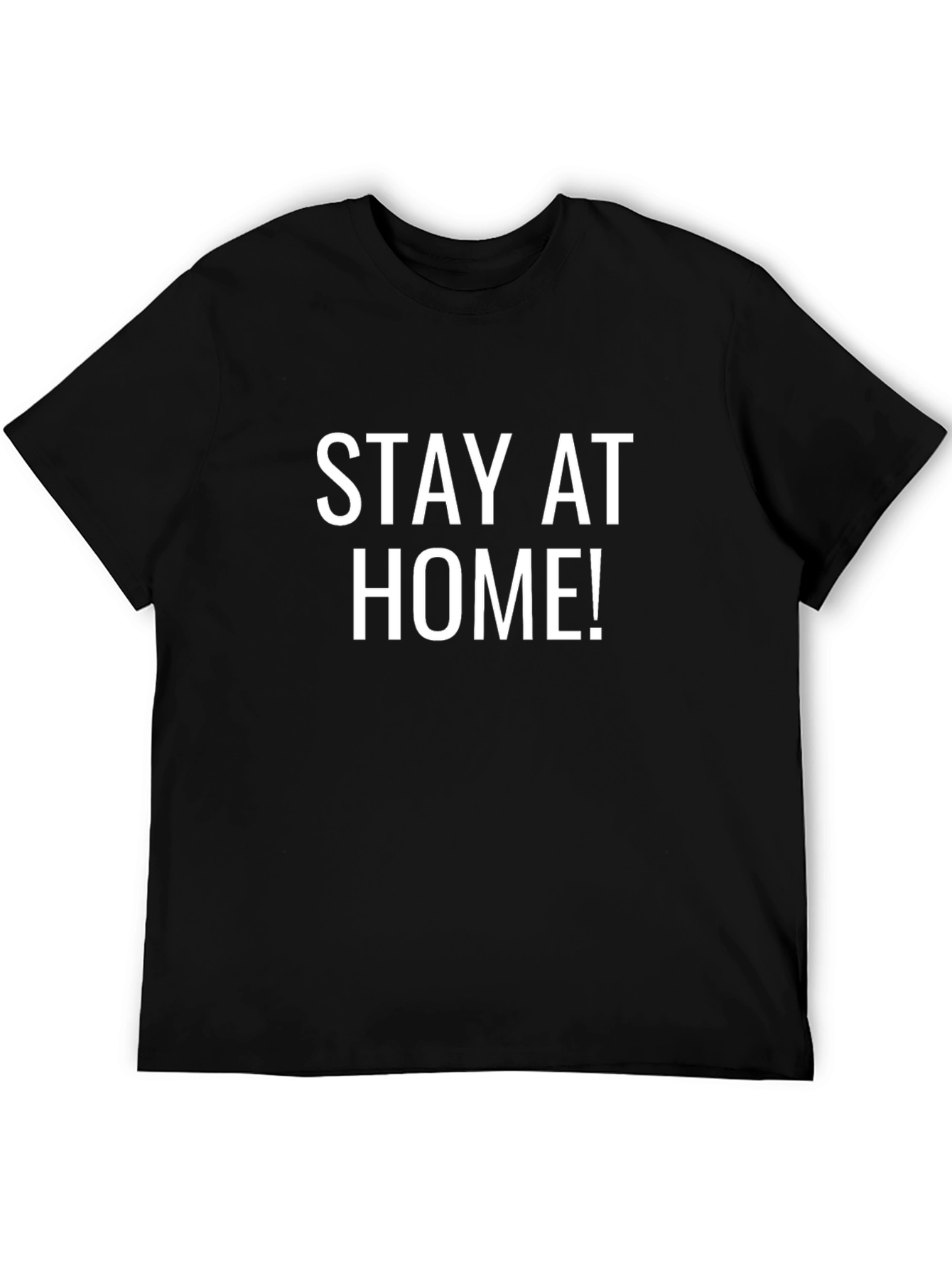 Stay At Home Black Graphic Tee