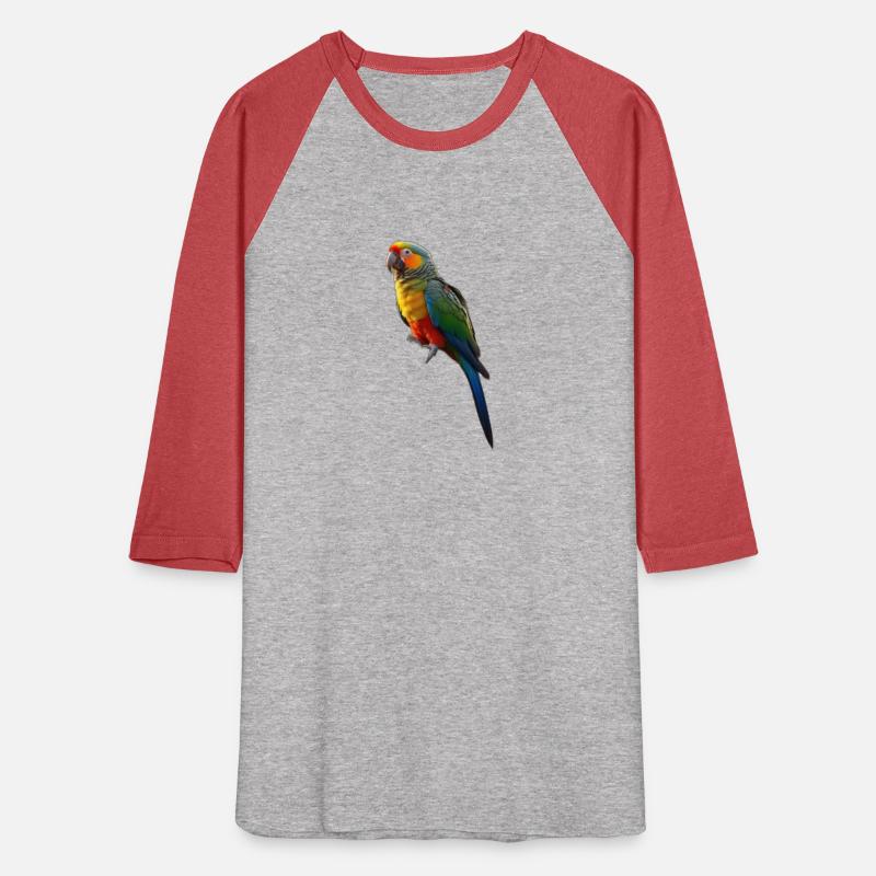 Picture of a parrot colored in bright green, red,