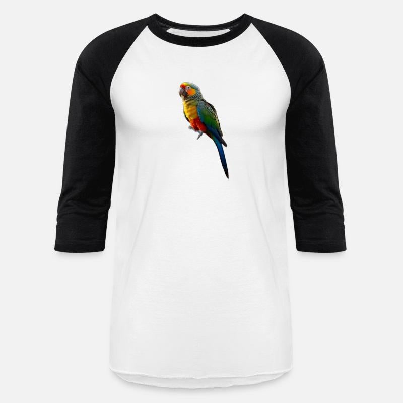 Picture of a parrot colored in bright green, red,