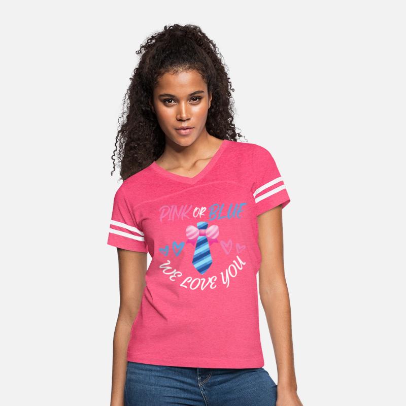 Pink or Blue We Love You Bow Necktie Shirt