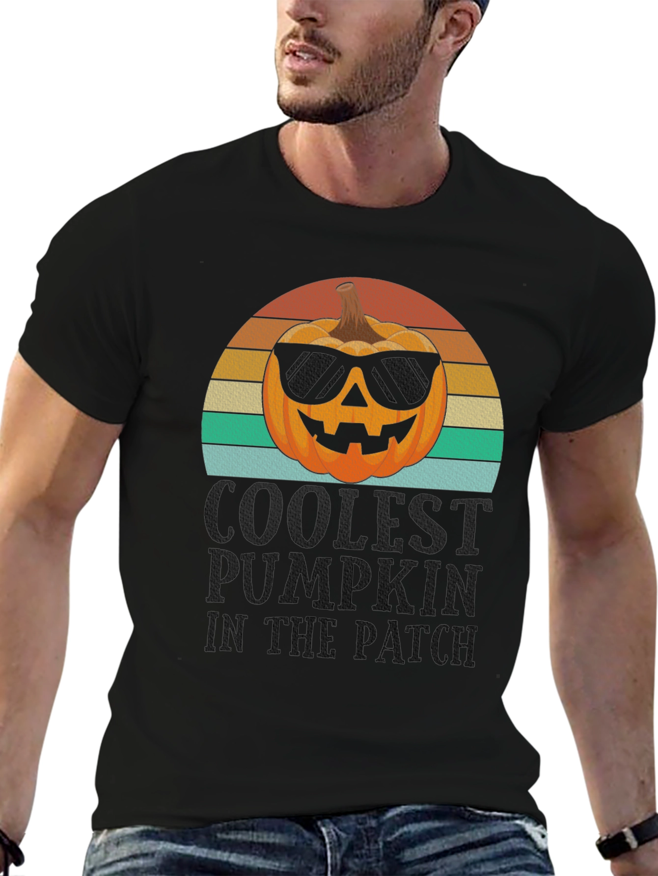 Coolest Pumpkin in the Patch Black T-Shirt
