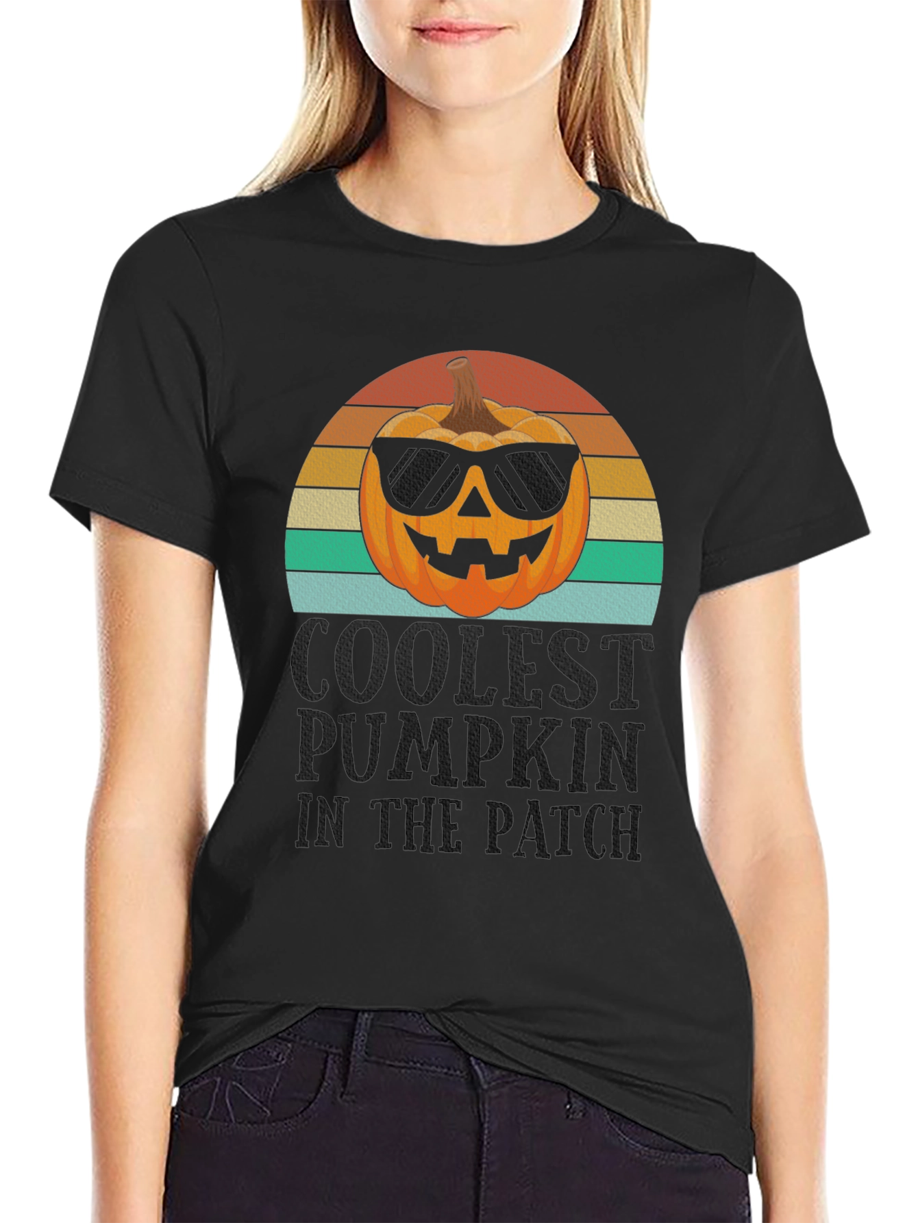 Coolest Pumpkin in the Patch Black T-Shirt