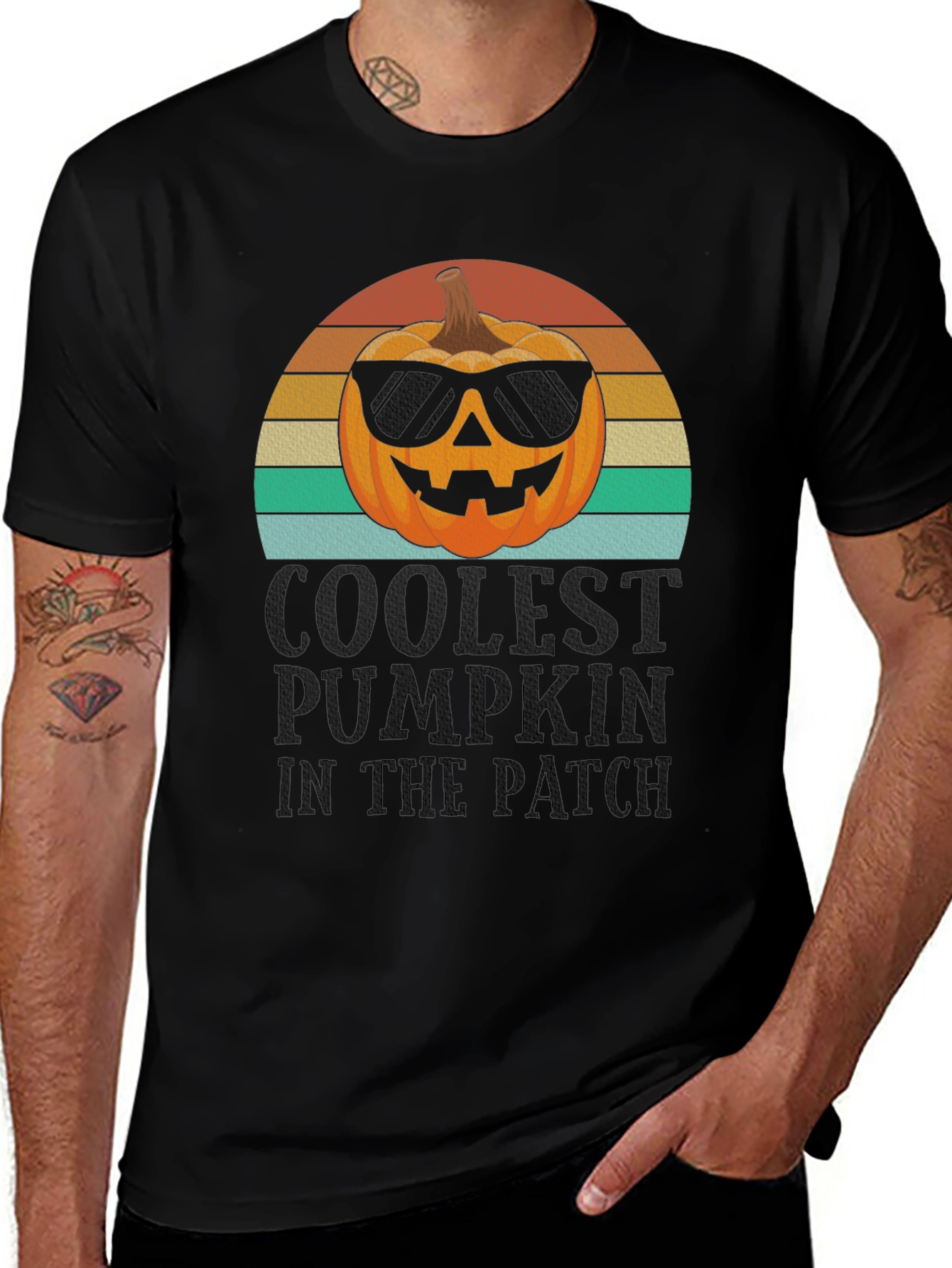 Coolest Pumpkin in the Patch Black T-Shirt