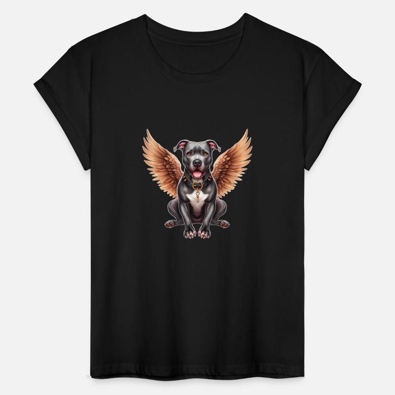 Pitbull Angel with Wings Dog in Heaven