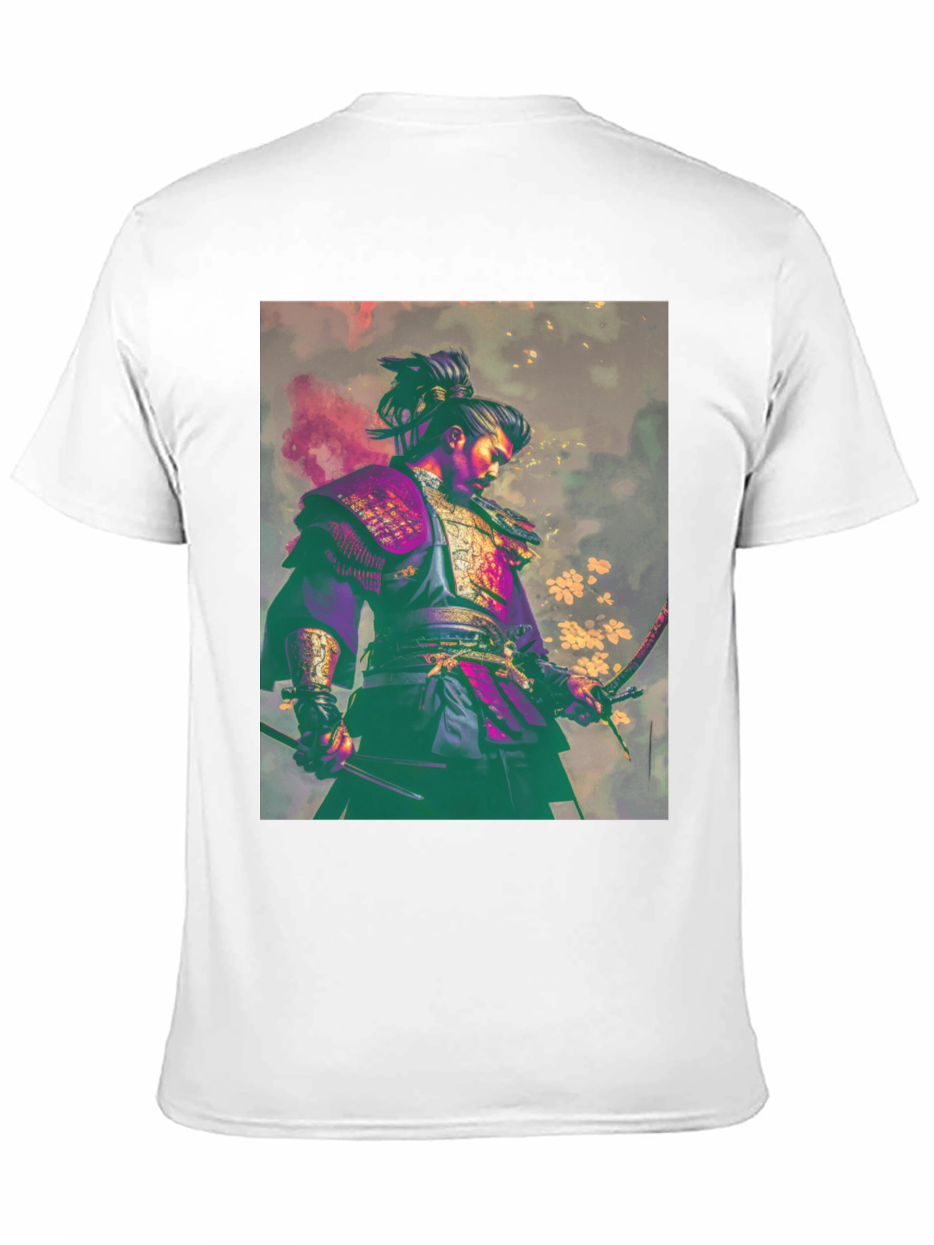 Samurai Warrior Graphic Tee - Mens Black T-Shirt