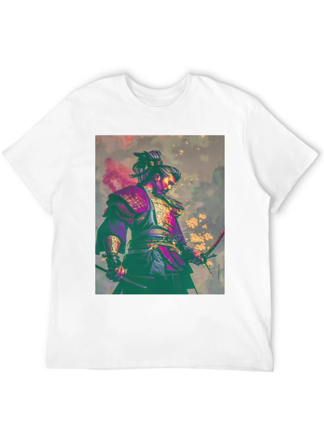 Samurai Warrior Graphic Tee - Mens Black T-Shirt