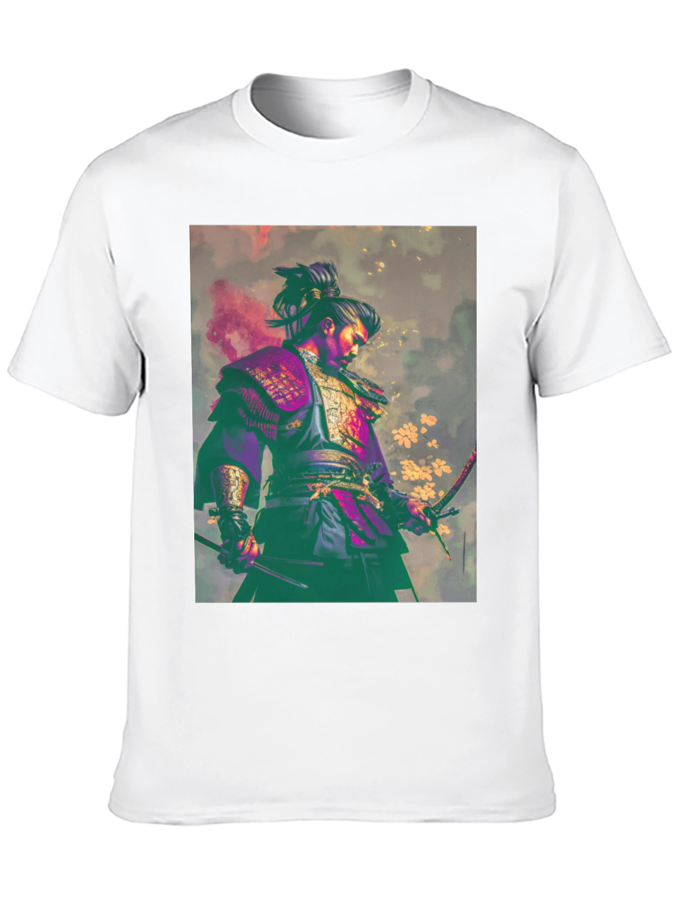 Samurai Warrior Graphic Tee - Mens Black T-Shirt
