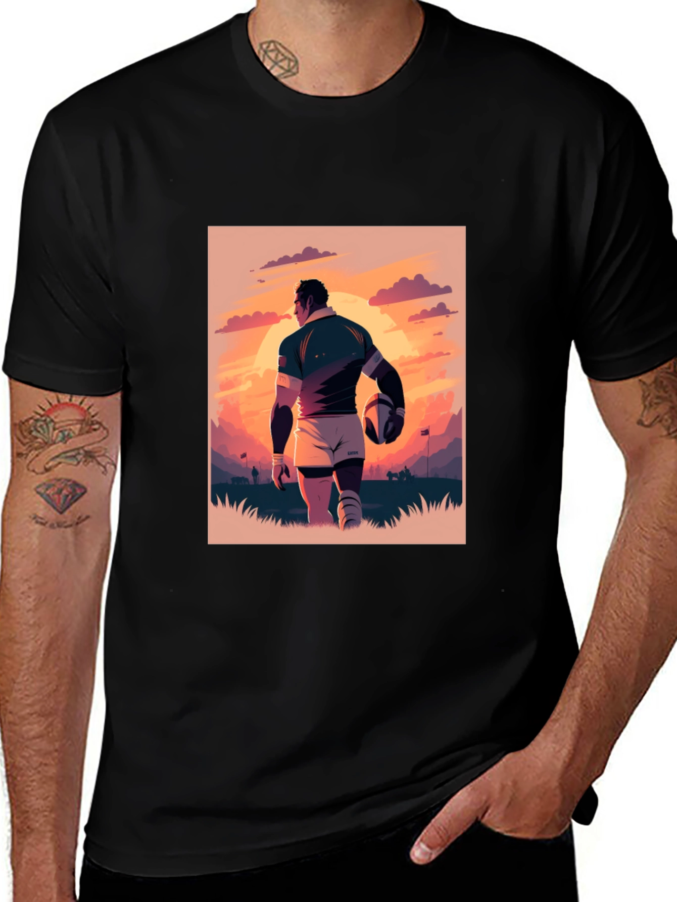 Rugby Sunset T-Shirt: Sporty Style