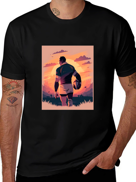Rugby Sunset T-Shirt: Sporty Style