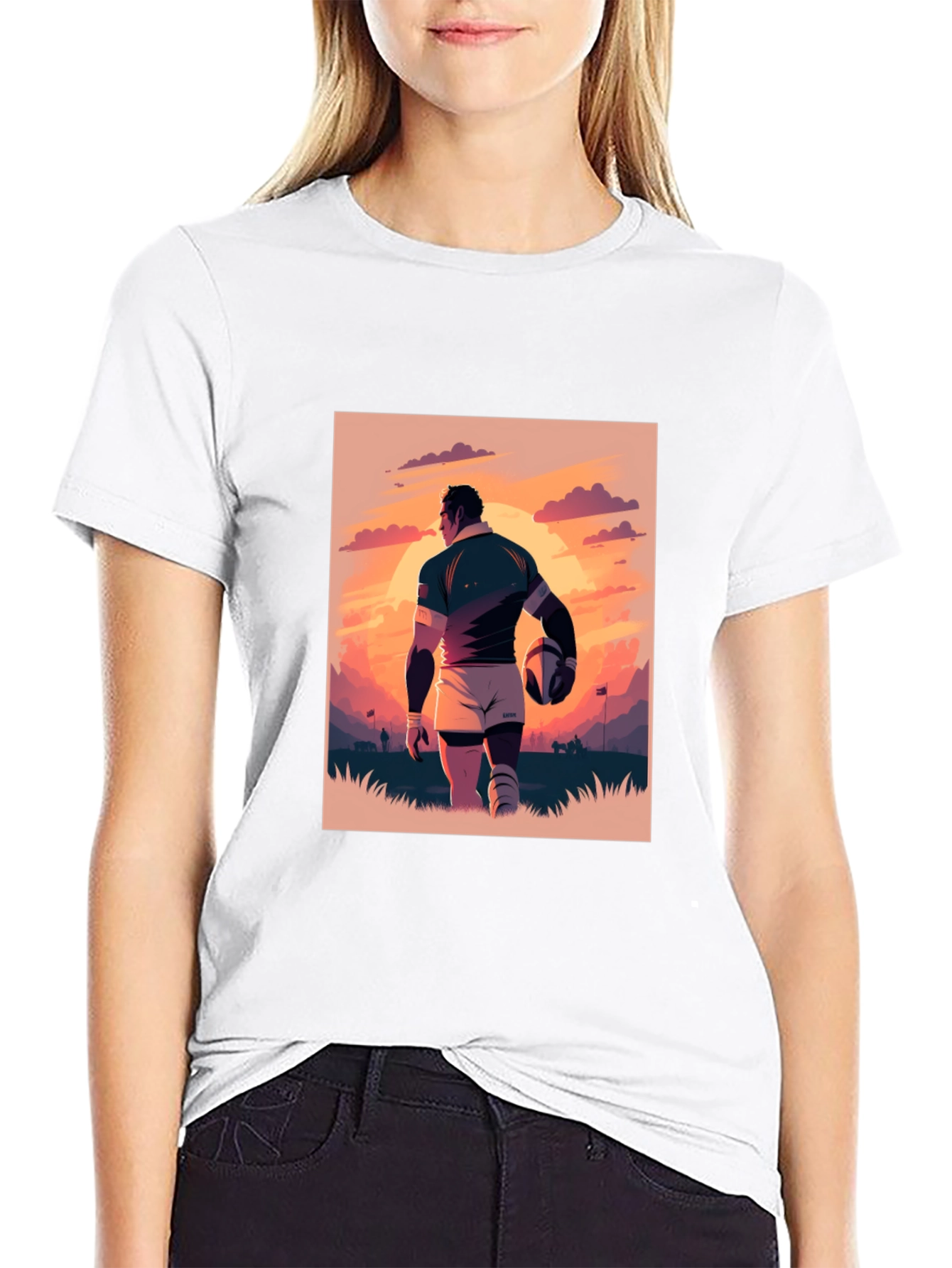 Rugby Sunset T-Shirt: Sporty Style
