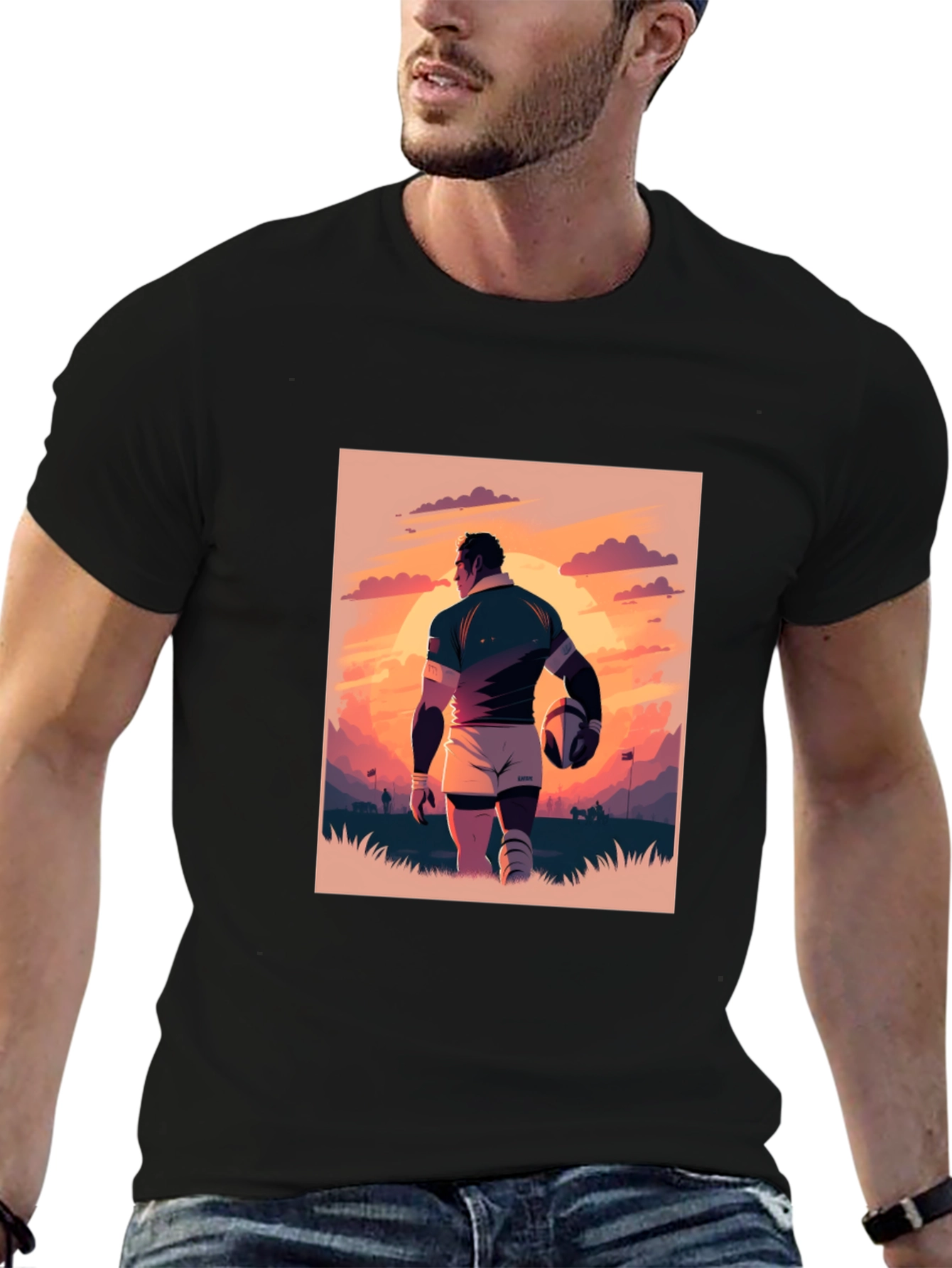 Rugby Sunset T-Shirt: Sporty Style