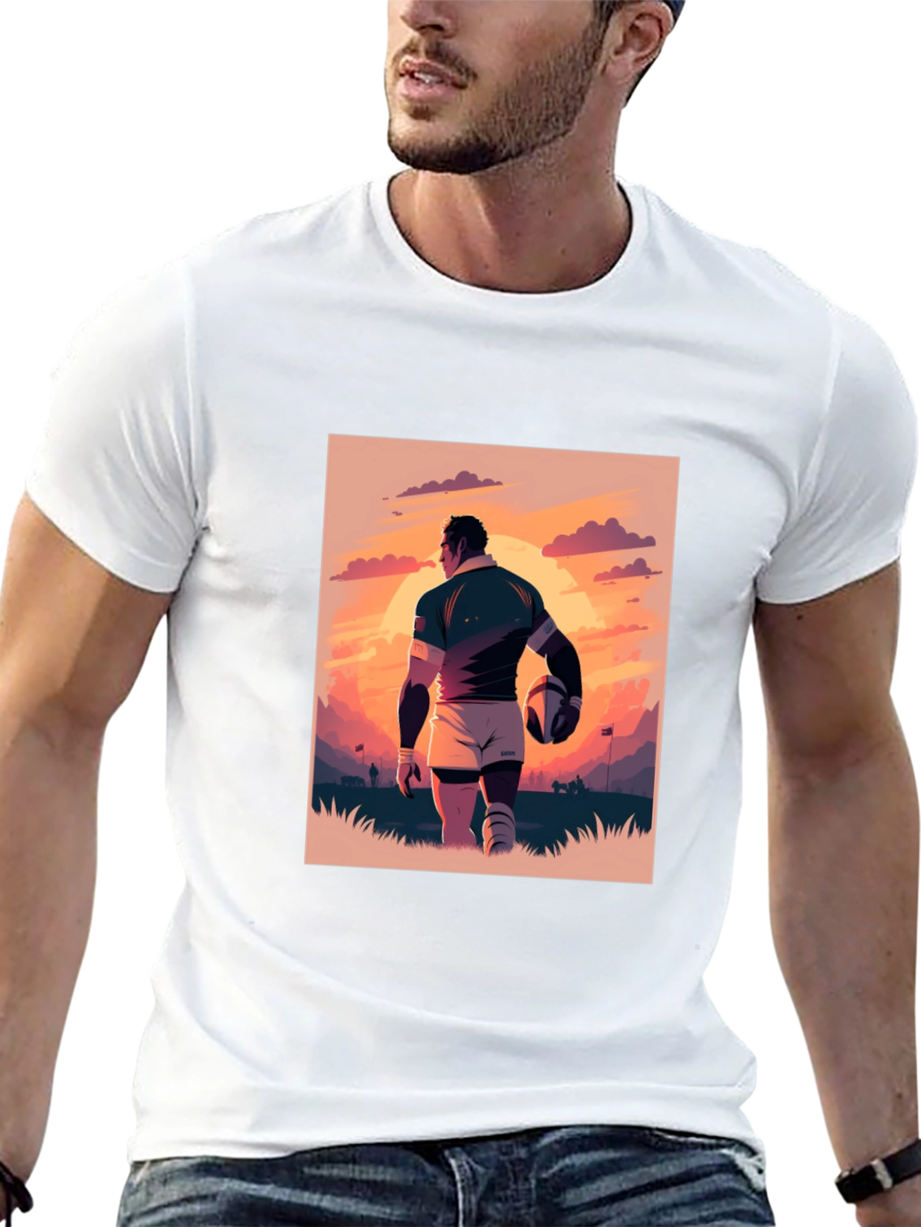 Rugby Sunset T-Shirt: Sporty Style