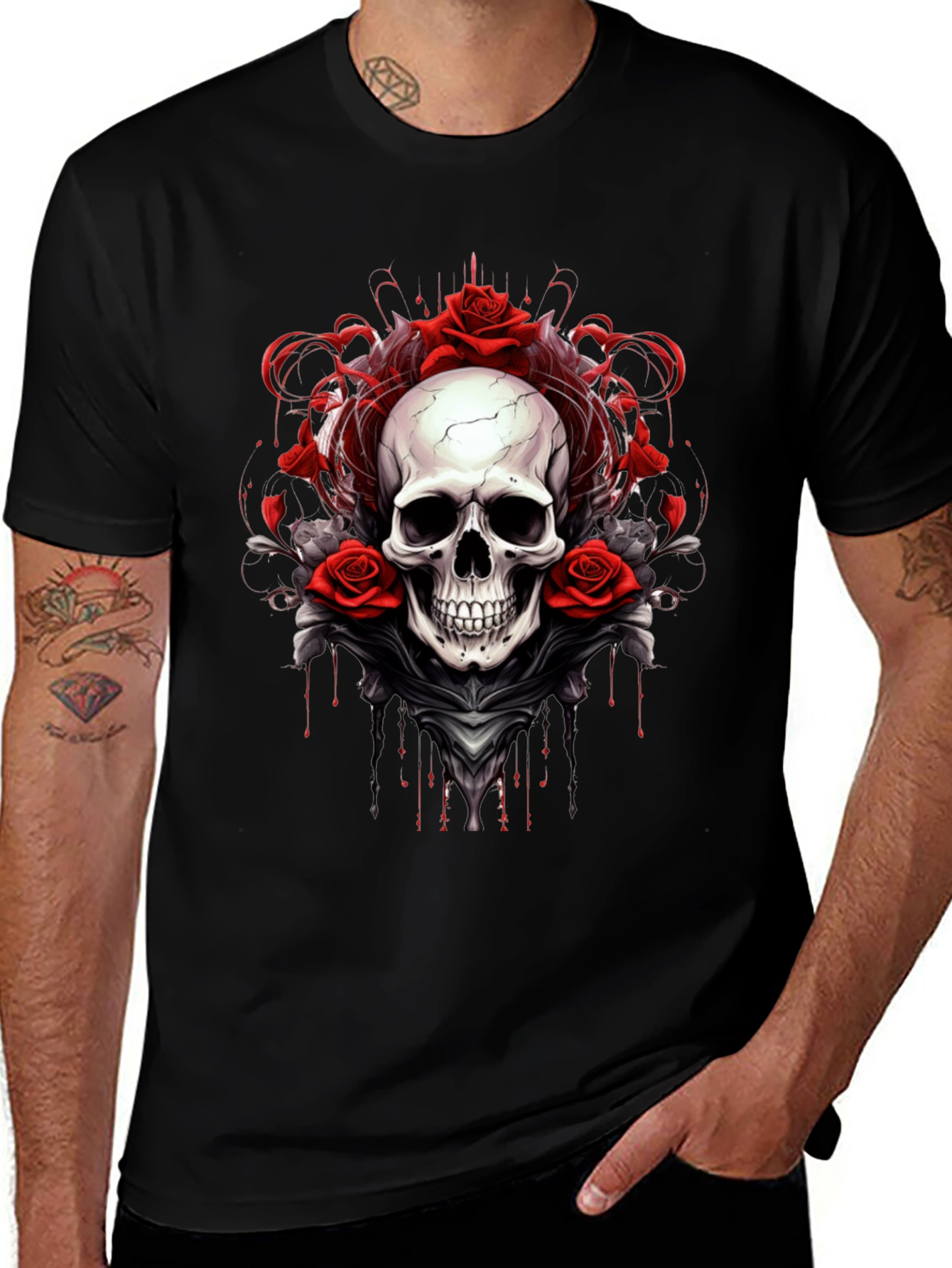 Skull & Roses Graphic Tee