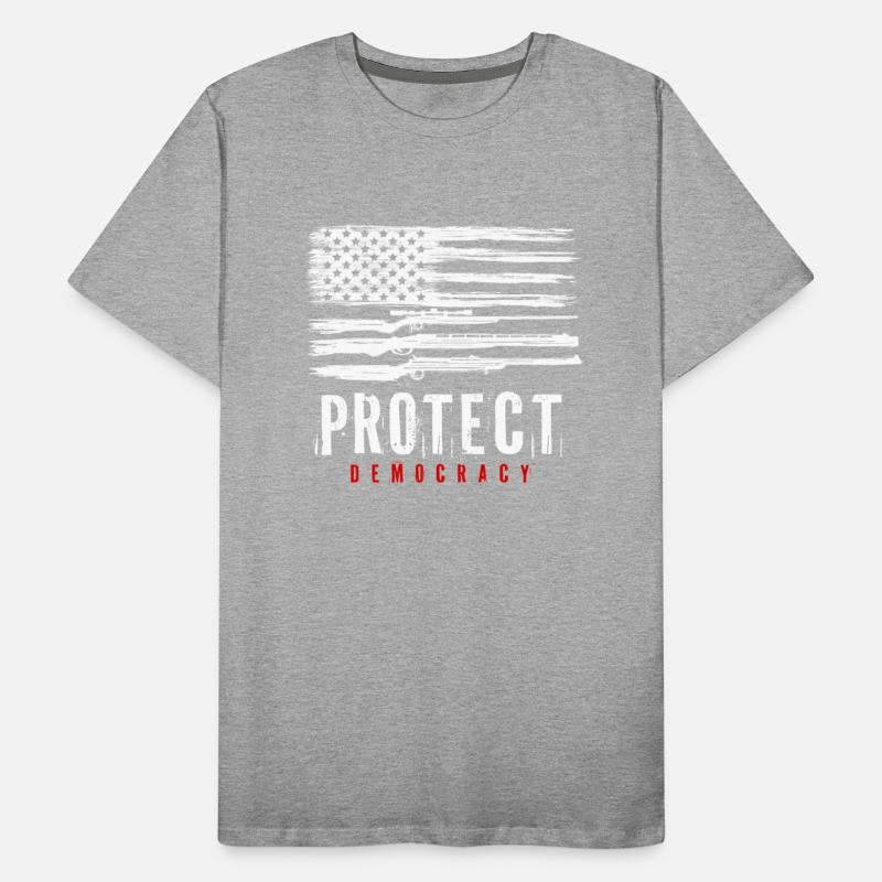 Protect Democrac Distressed US Flag