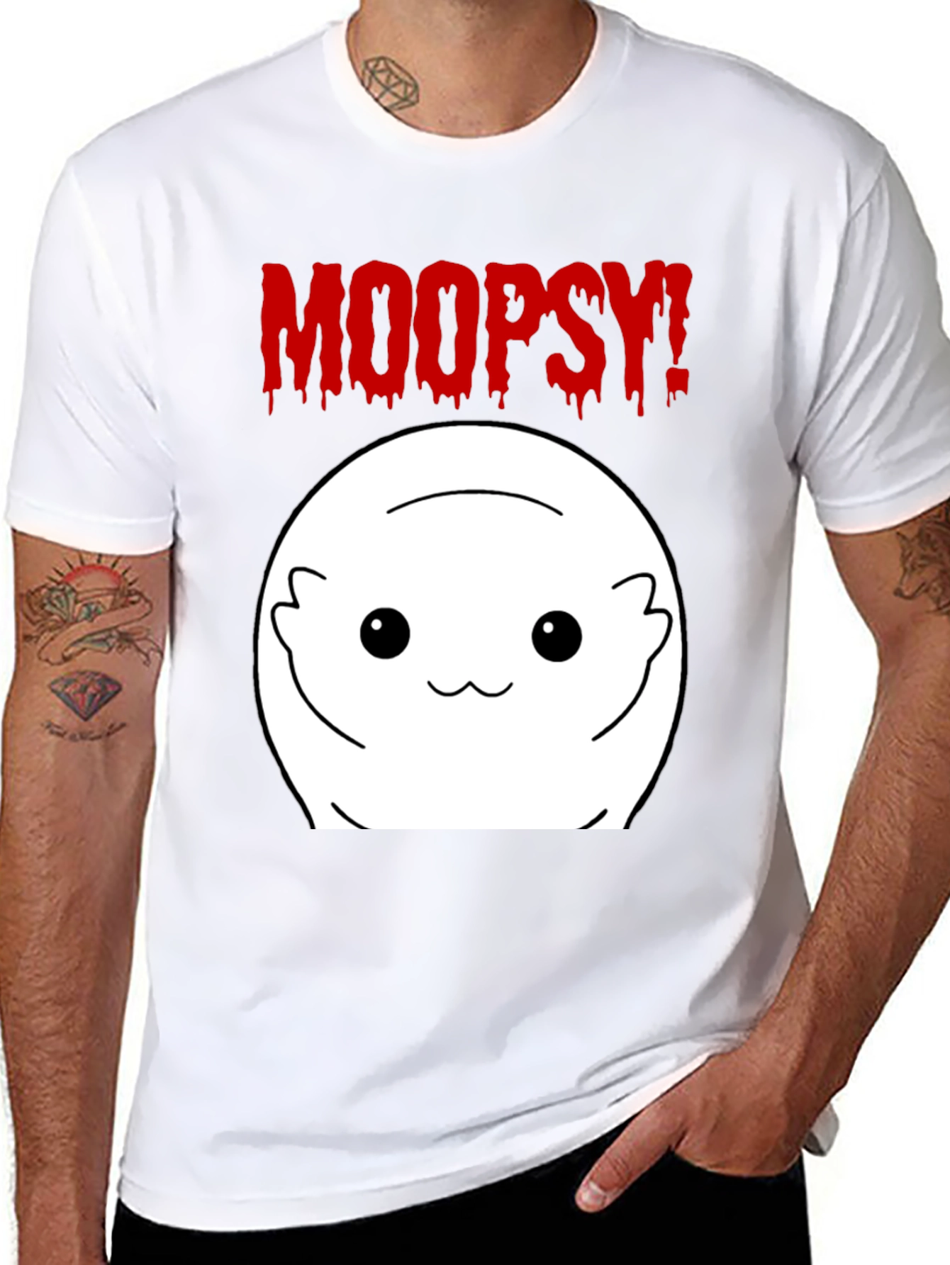 Moopsy Graphic Tee - Upside Down Cute Character