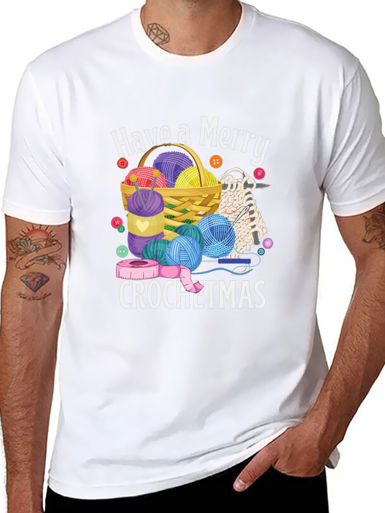 Merry Crochetmas T-Shirt - Holiday Crochet Design