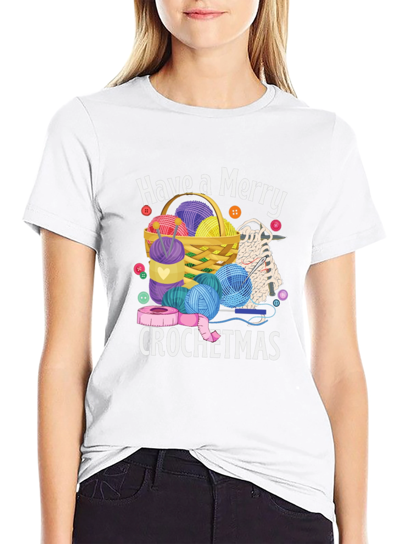 Merry Crochetmas T-Shirt - Holiday Crochet Design