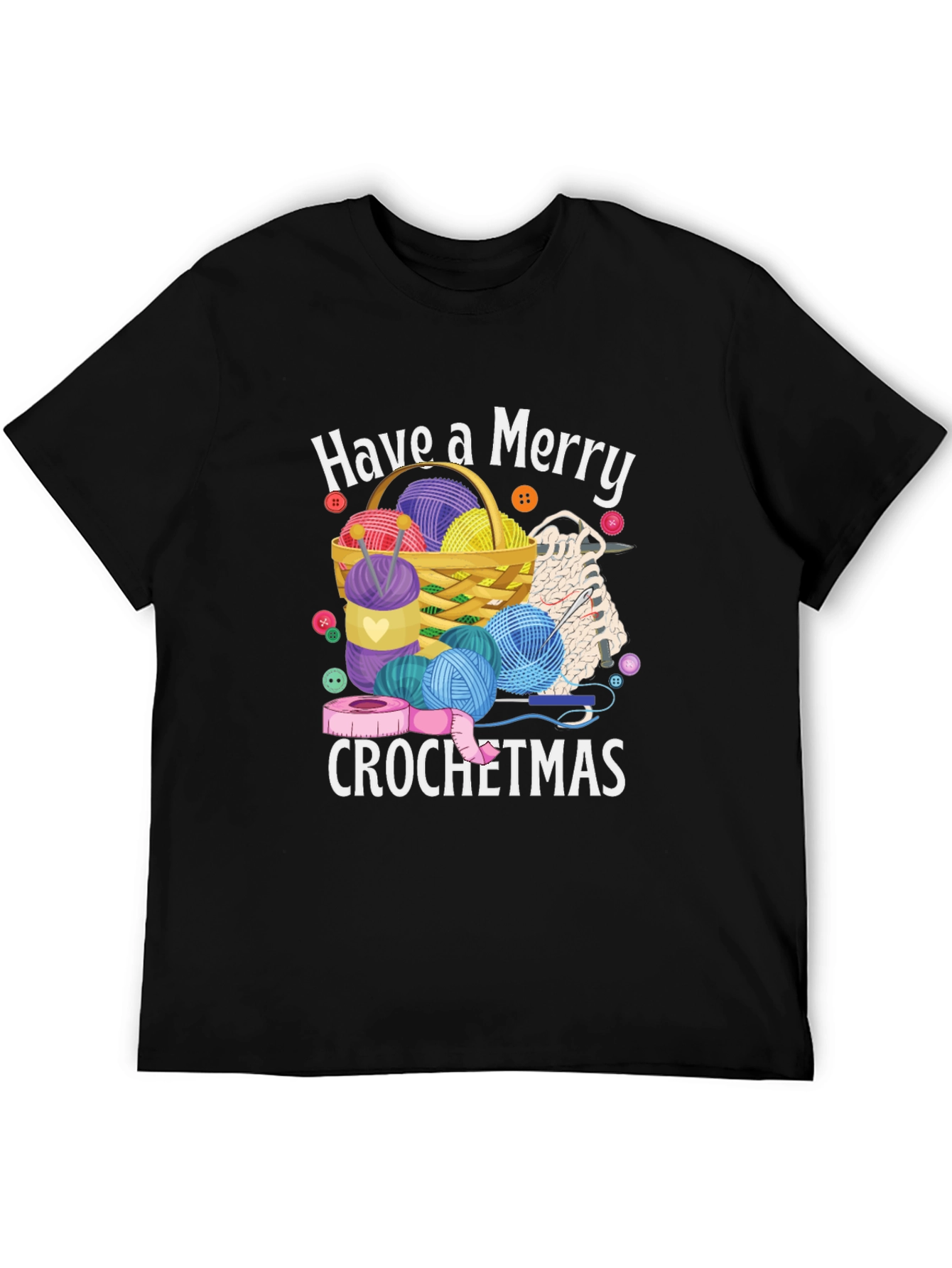 Merry Crochetmas T-Shirt - Holiday Crochet Design