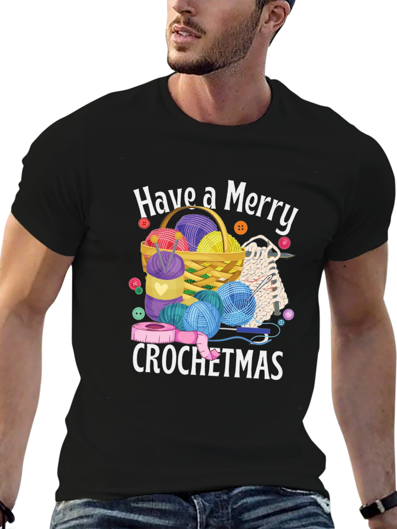 Merry Crochetmas T-Shirt - Holiday Crochet Design