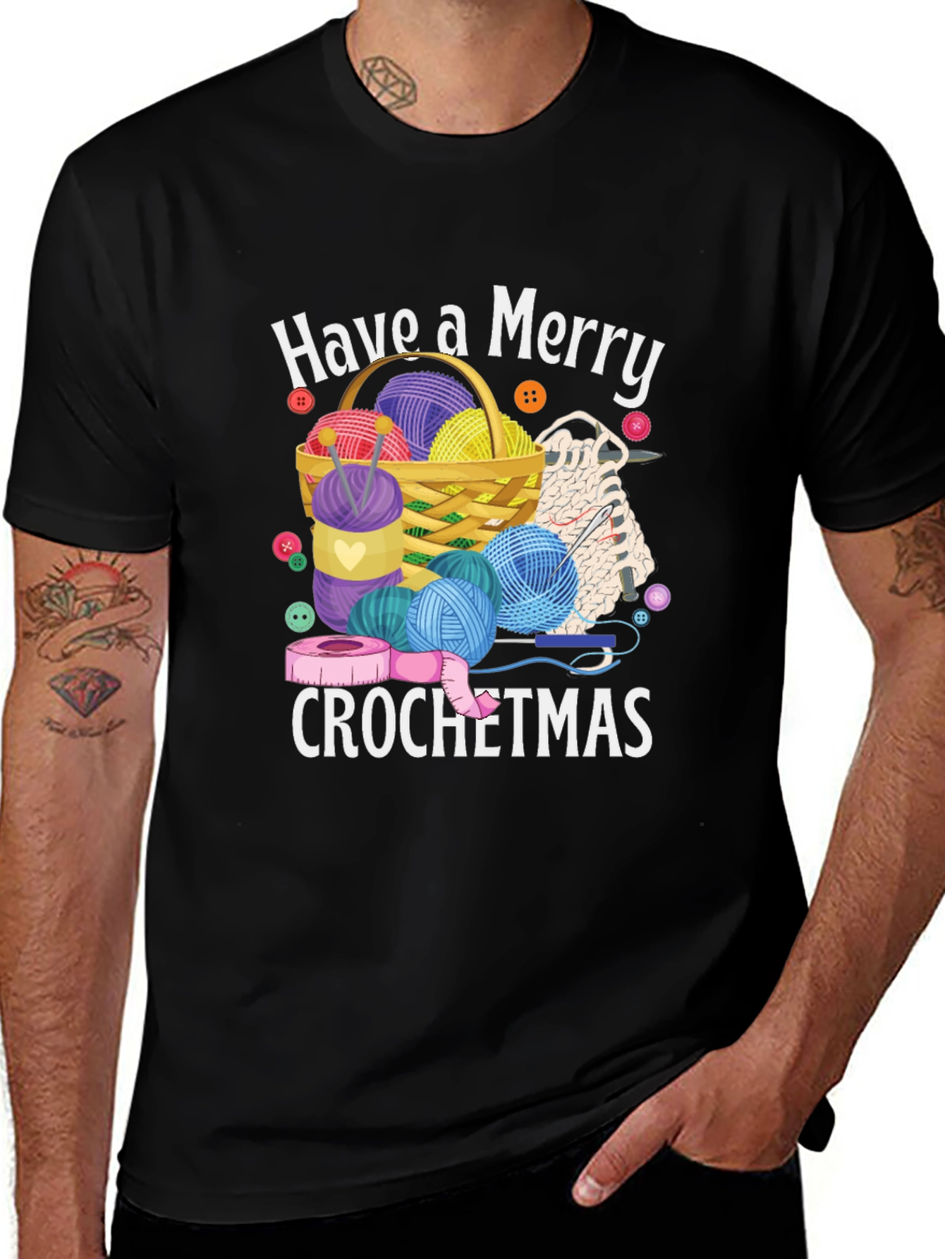 Merry Crochetmas T-Shirt - Holiday Crochet Design