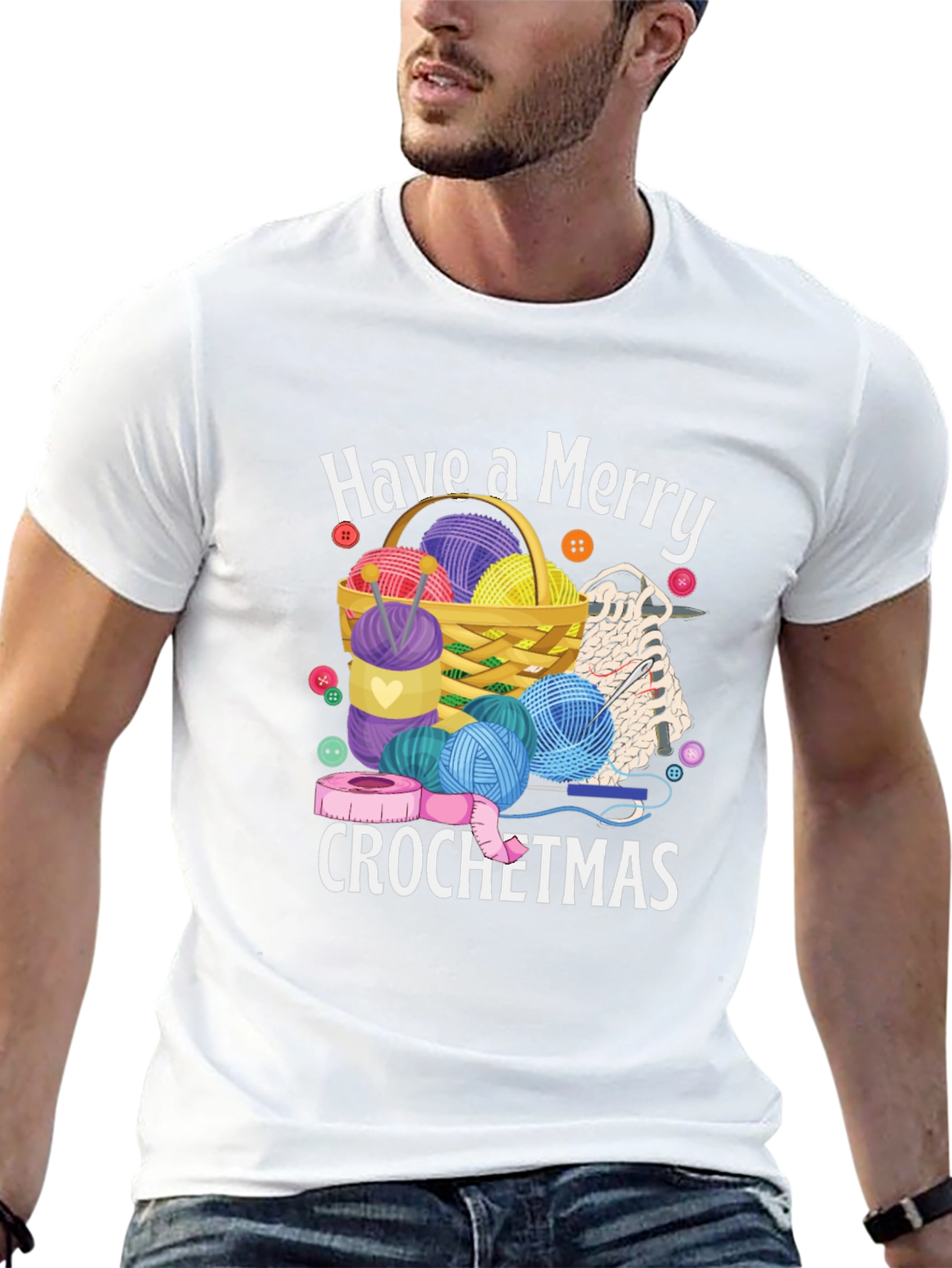 Merry Crochetmas T-Shirt - Holiday Crochet Design