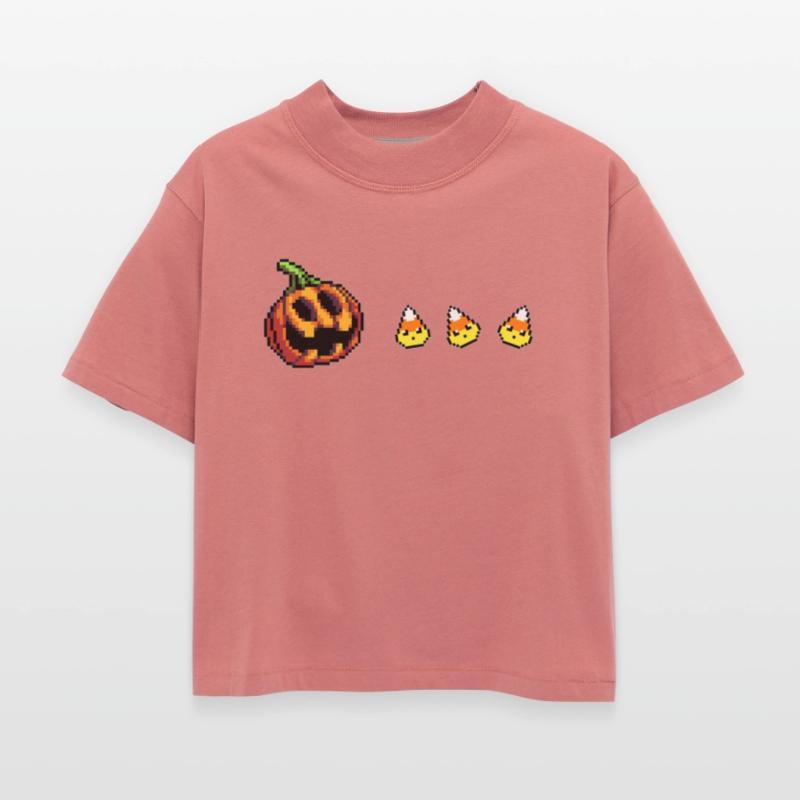 Pumpkin Lantern Eating Candy Halloween