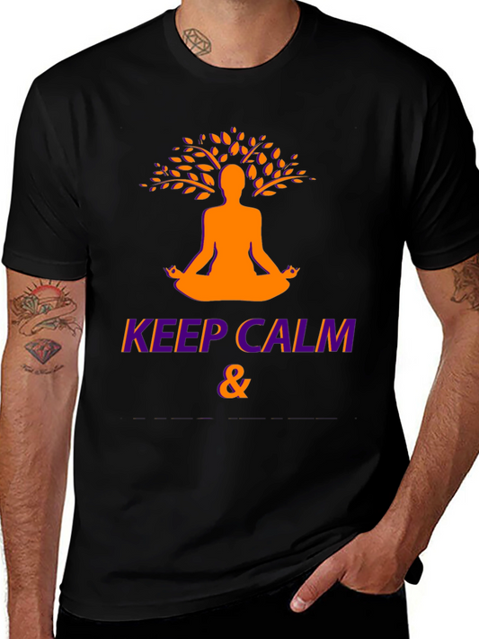 Zen Tree Yoga T-Shirt - Keep Calm & Meditate Tee
