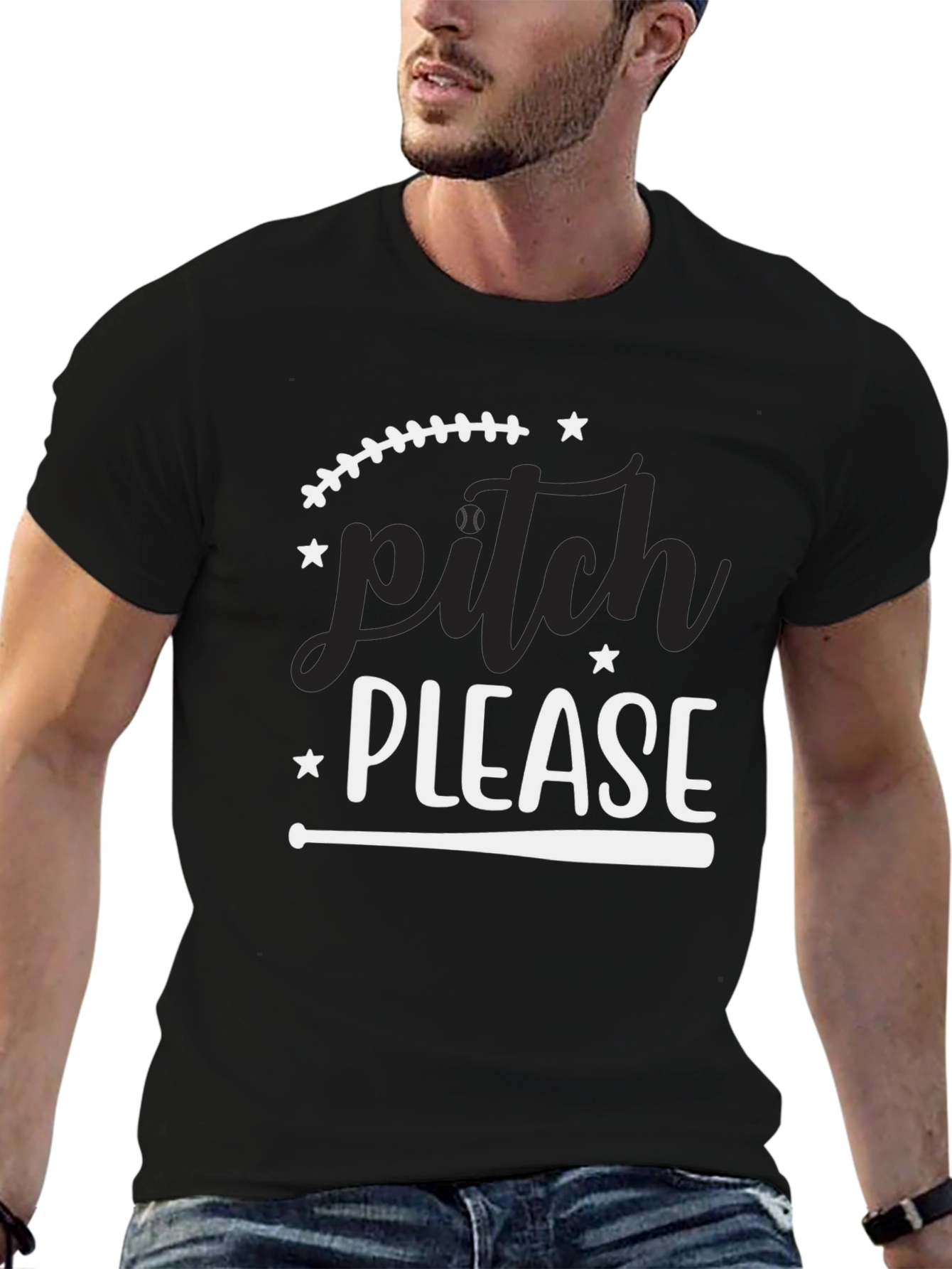 Pitch Please Graphic T-Shirt - Baseball Tee