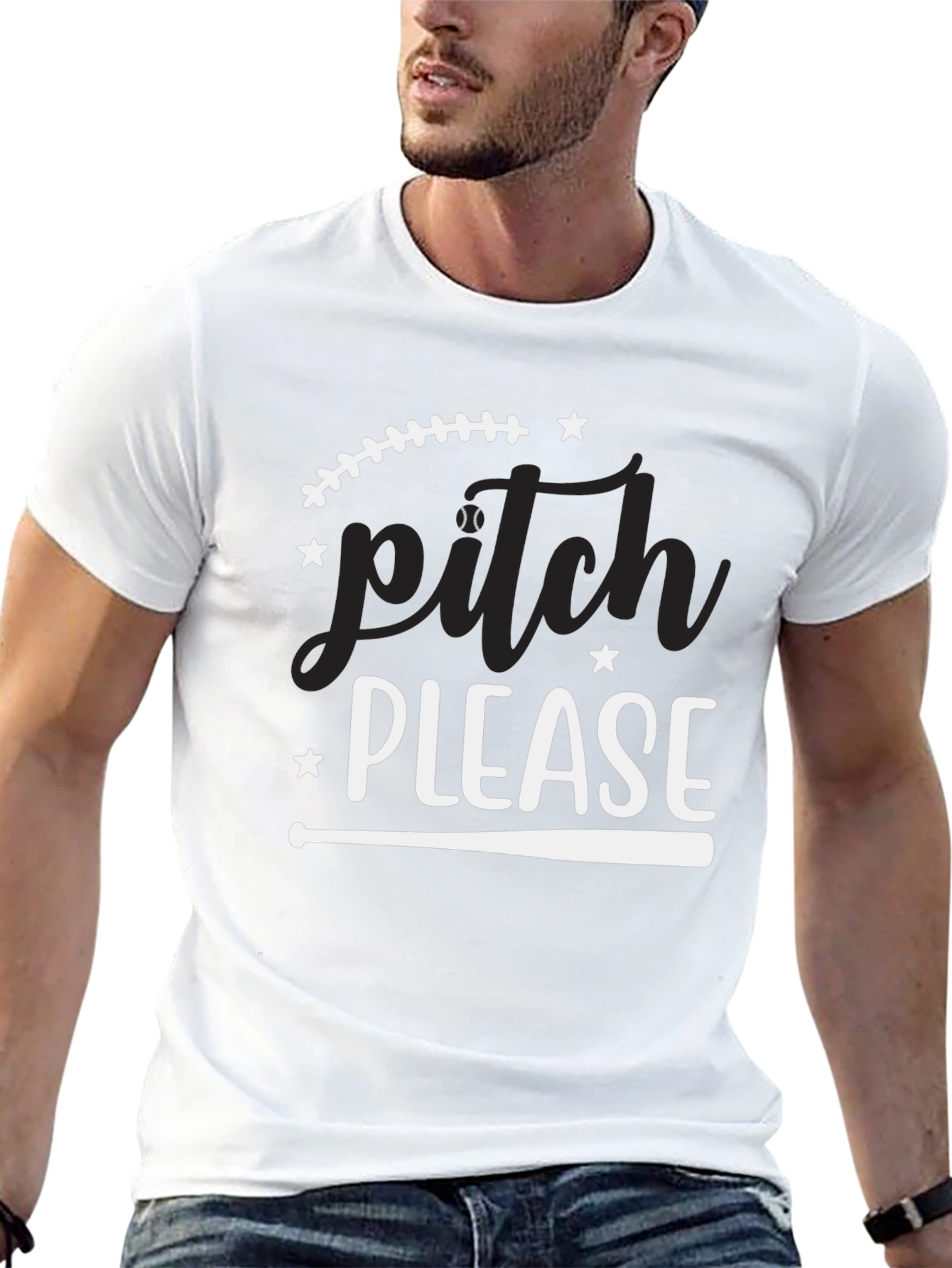 Pitch Please Graphic T-Shirt - Baseball Tee